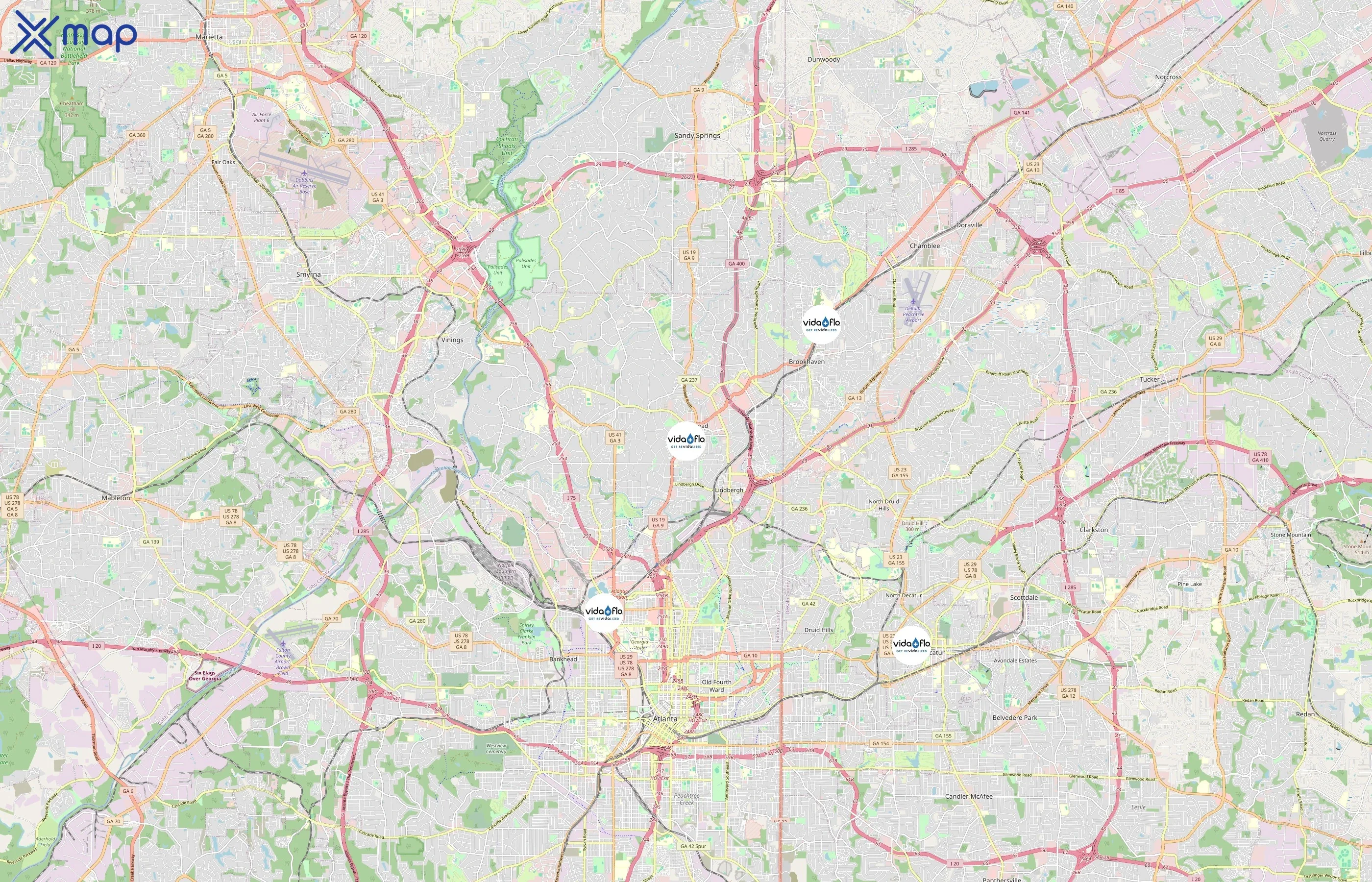 Vida-Flo area coverage