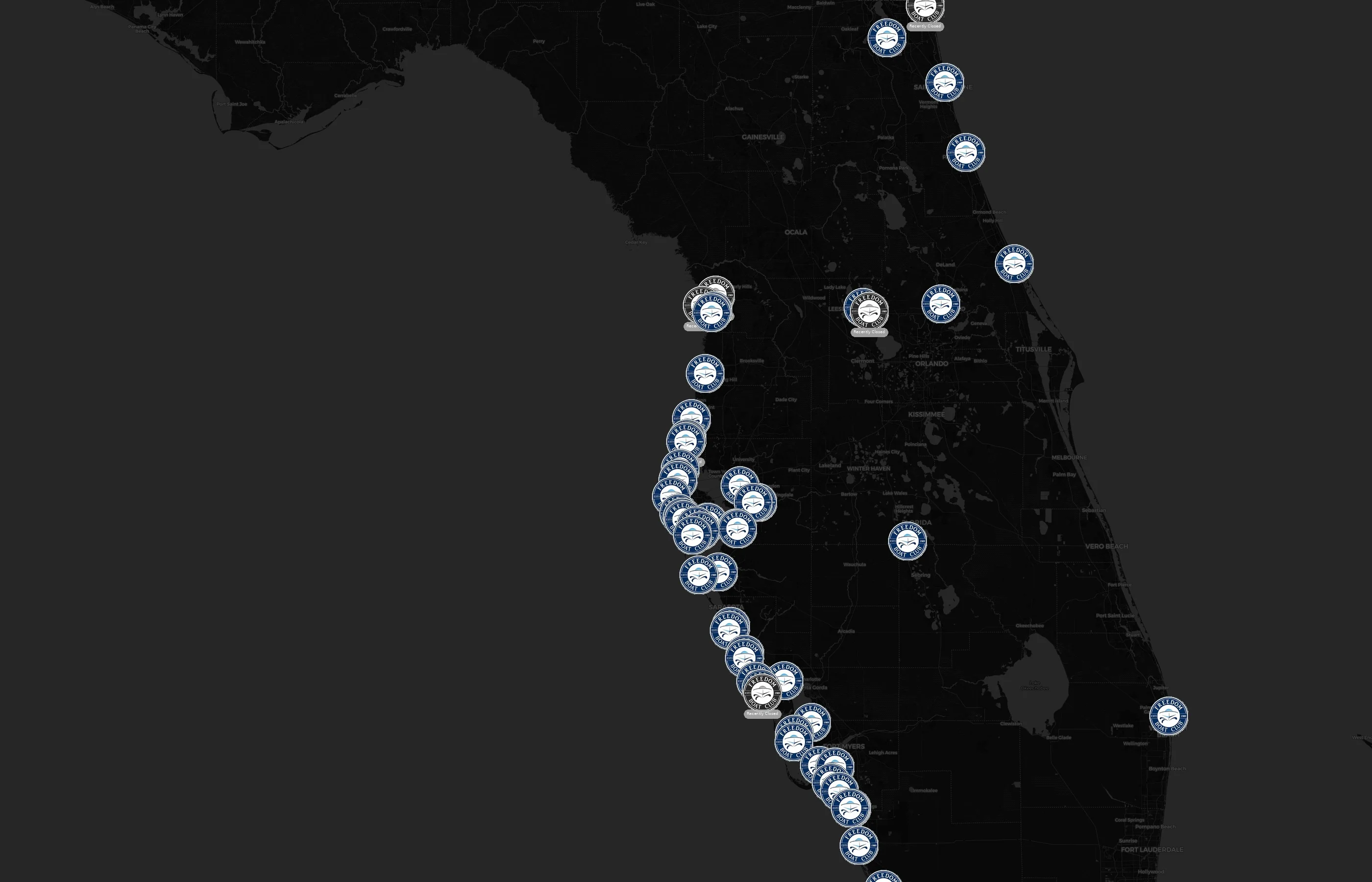 Freedom Boat Club city distribution