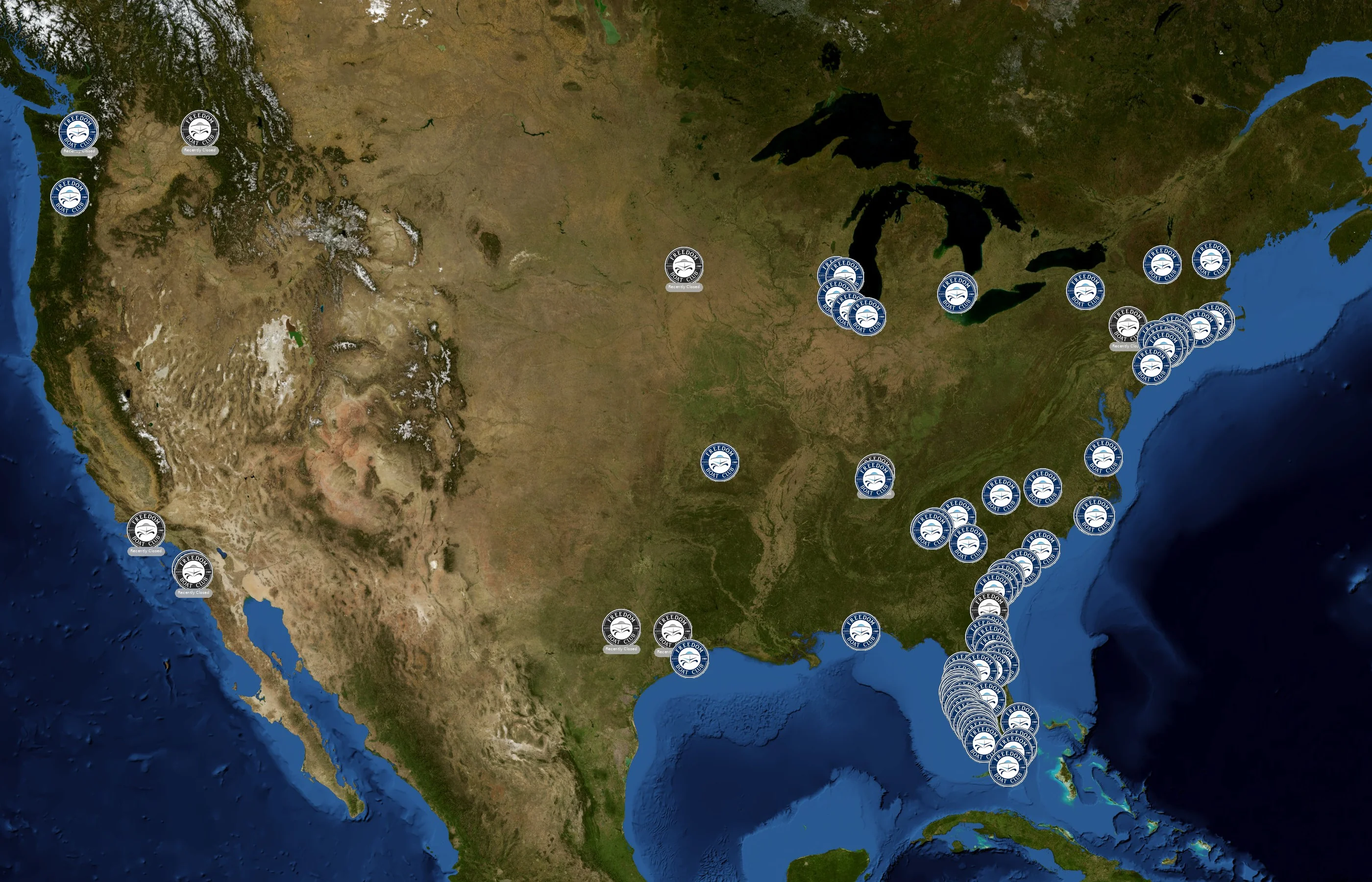 Freedom Boat Club state distribution