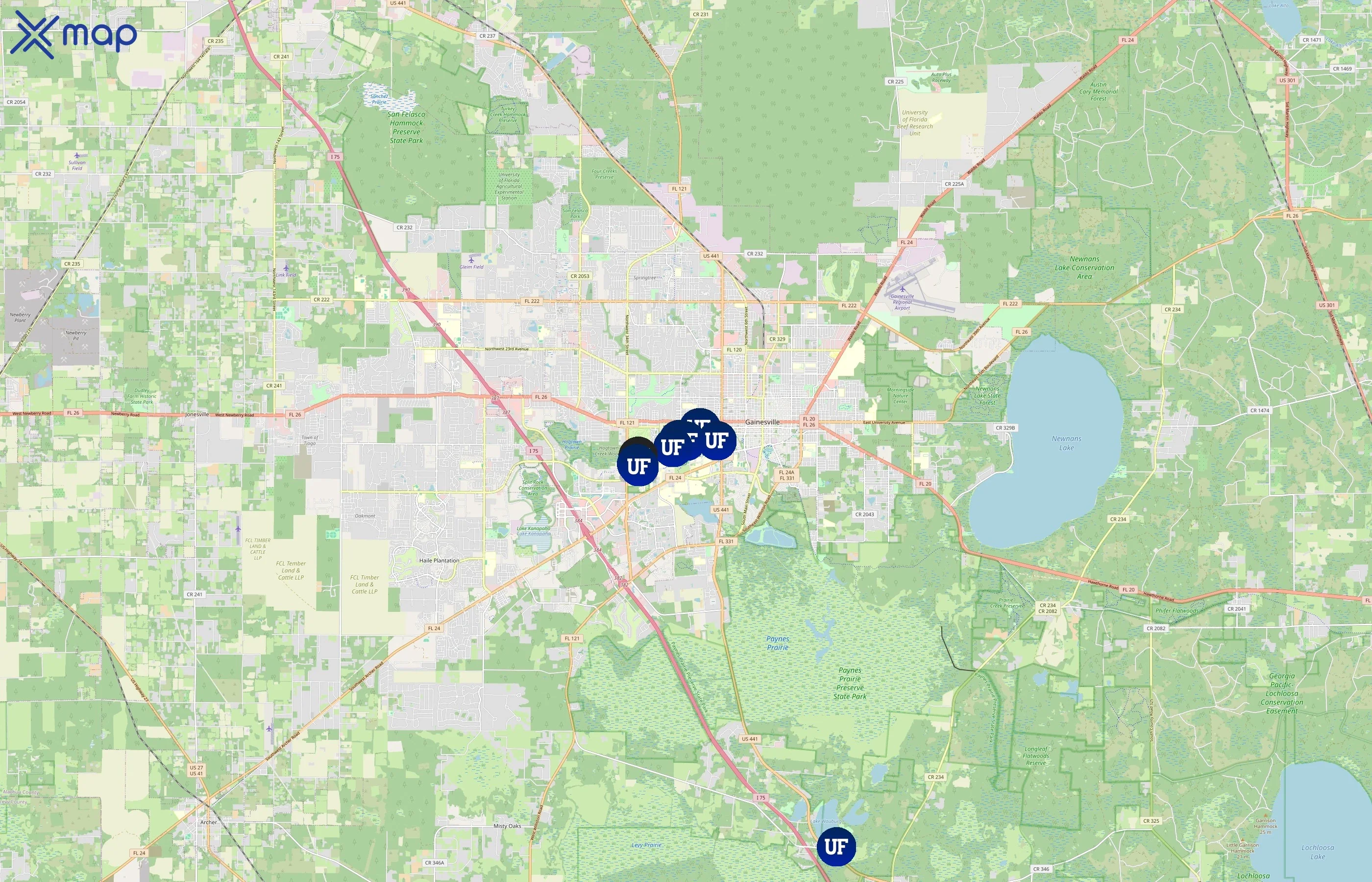 University of Florida Department of Recreation Sports area coverage