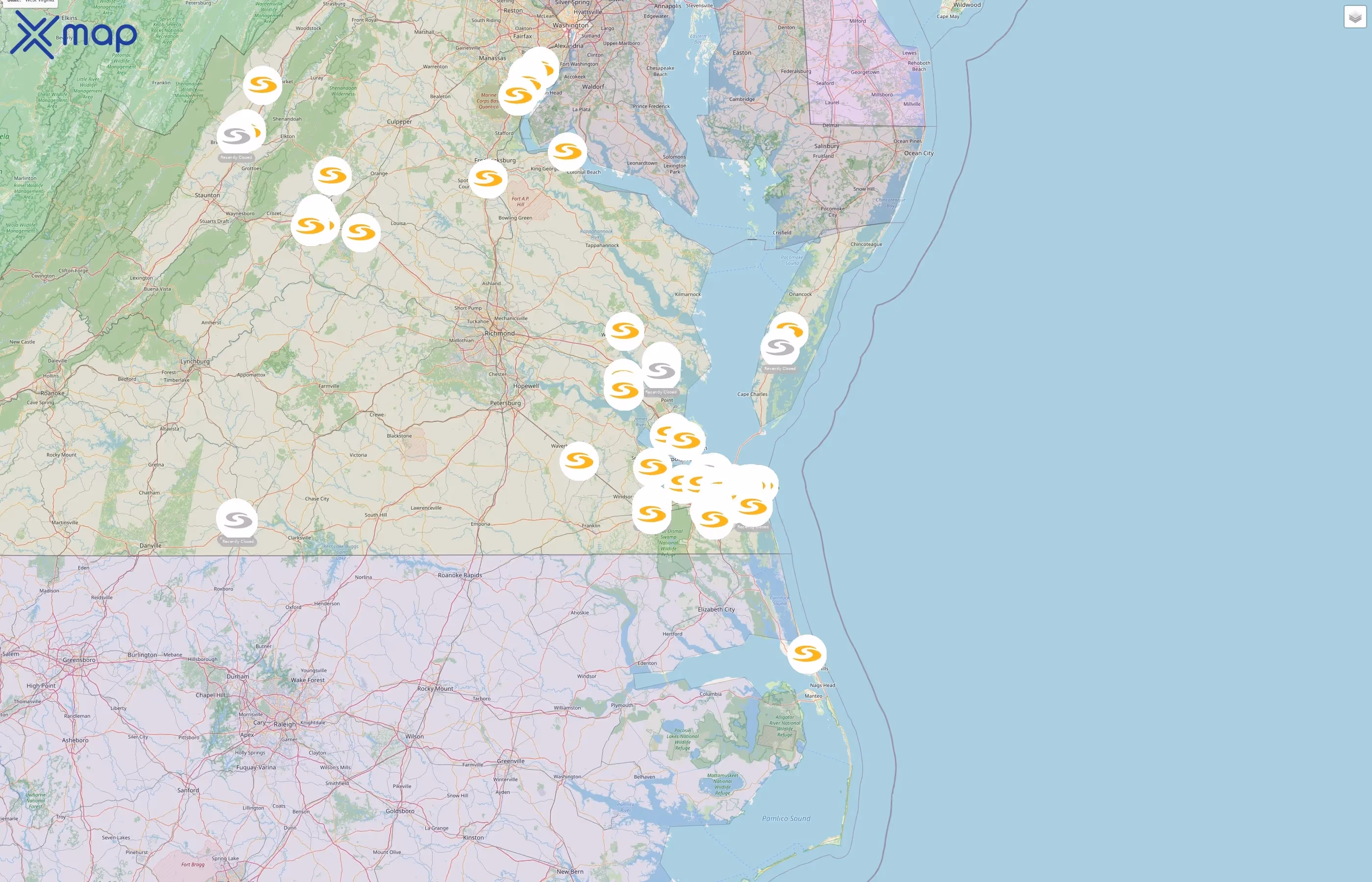 Sentara Health street hotspots
