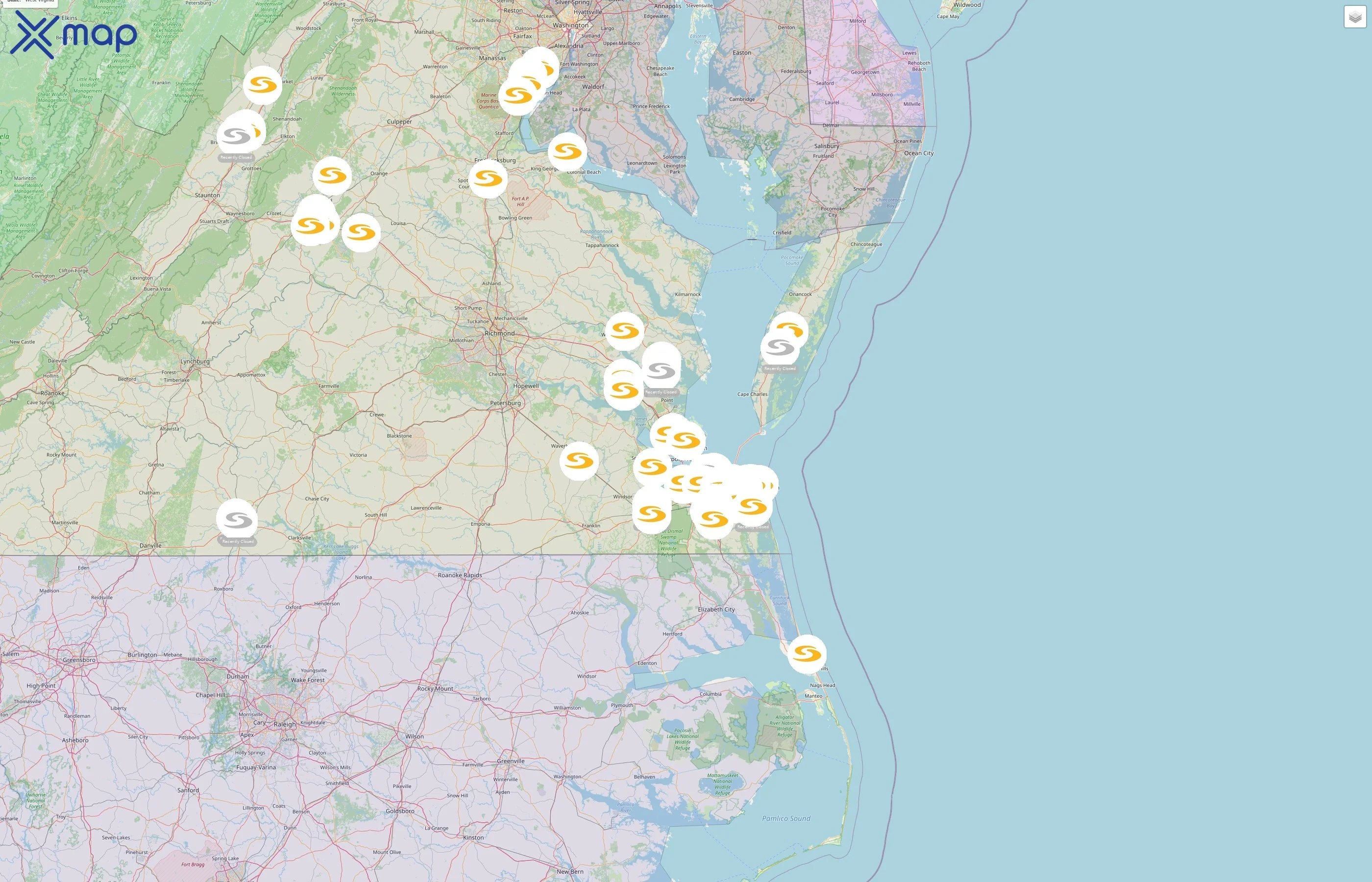 Sentara Health street hotspots