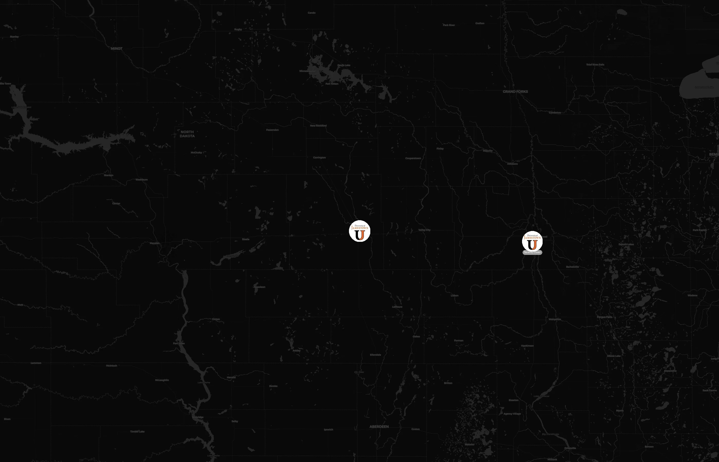 University of Jamestown city distribution