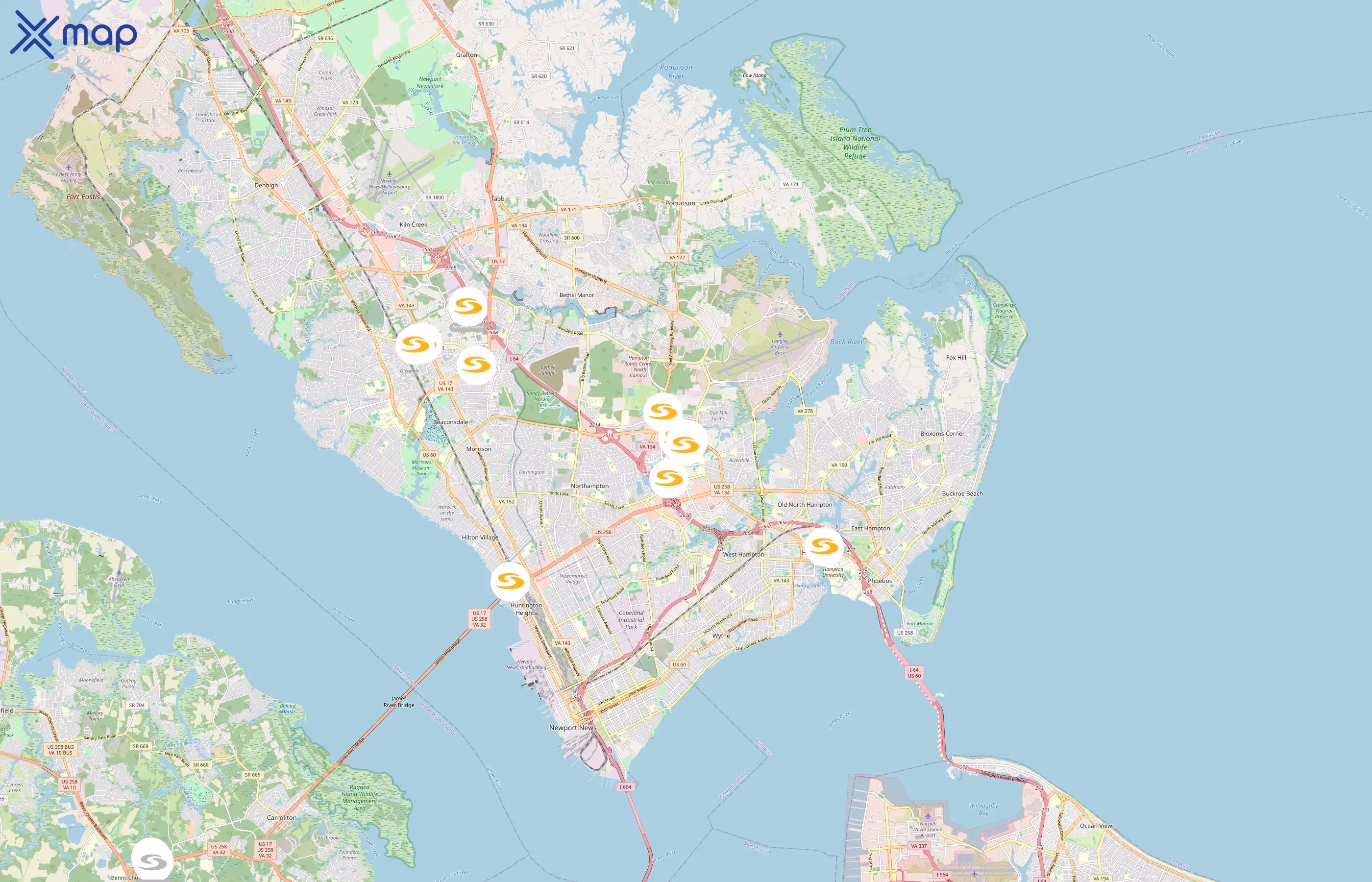 Sentara Health area coverage