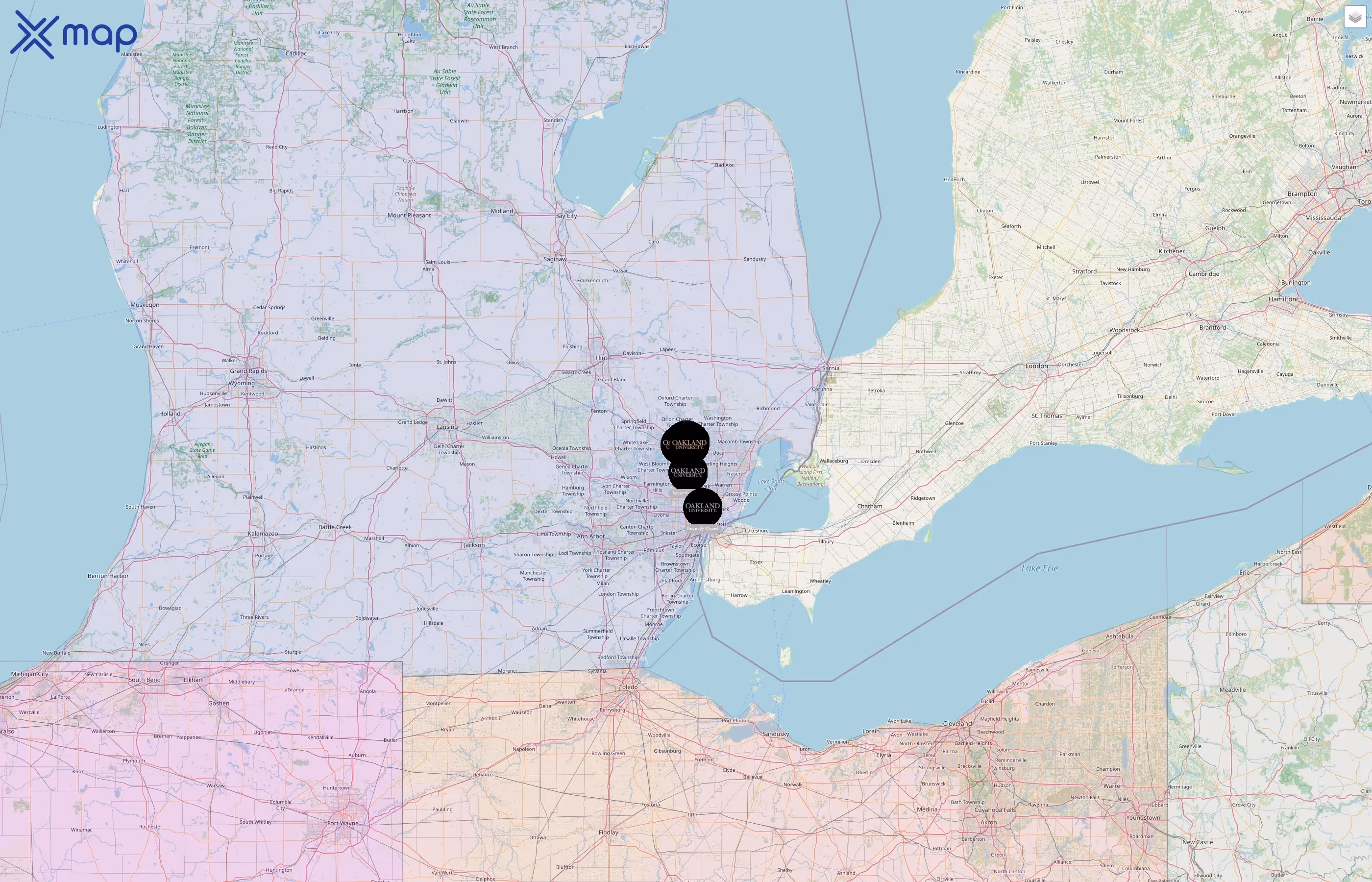 Oakland University street hotspots