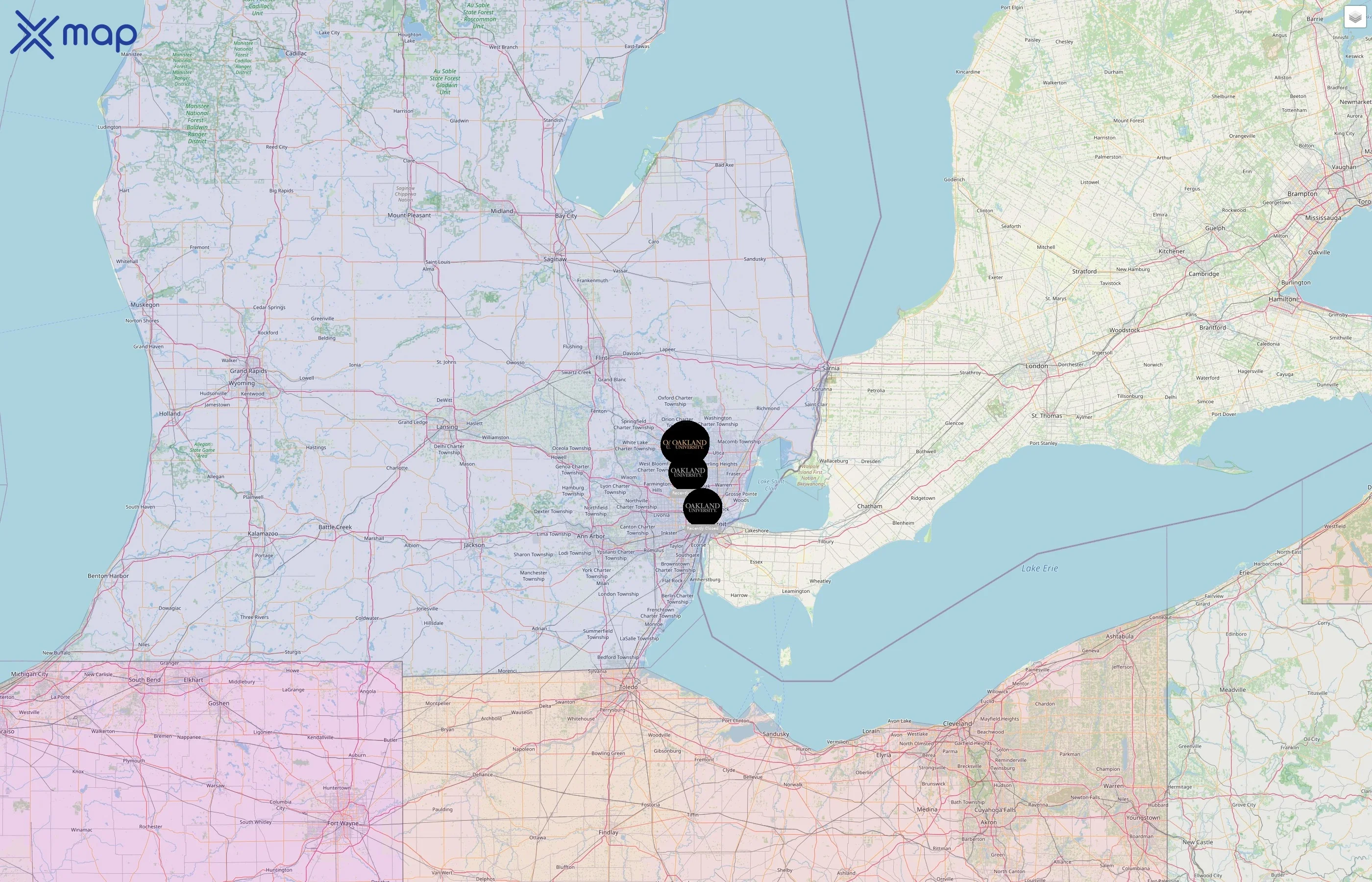 Oakland University street hotspots