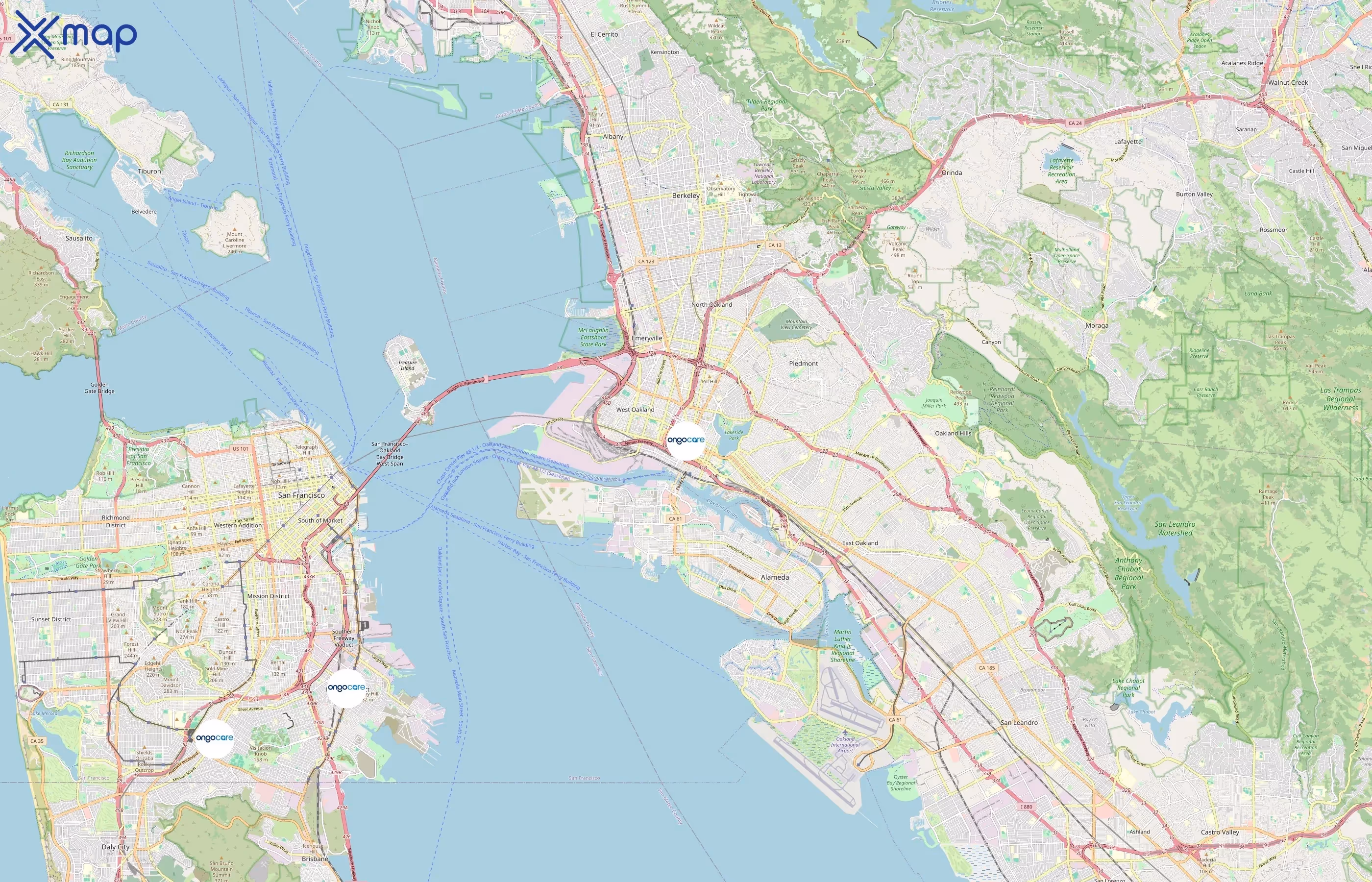 ONGO Care area coverage