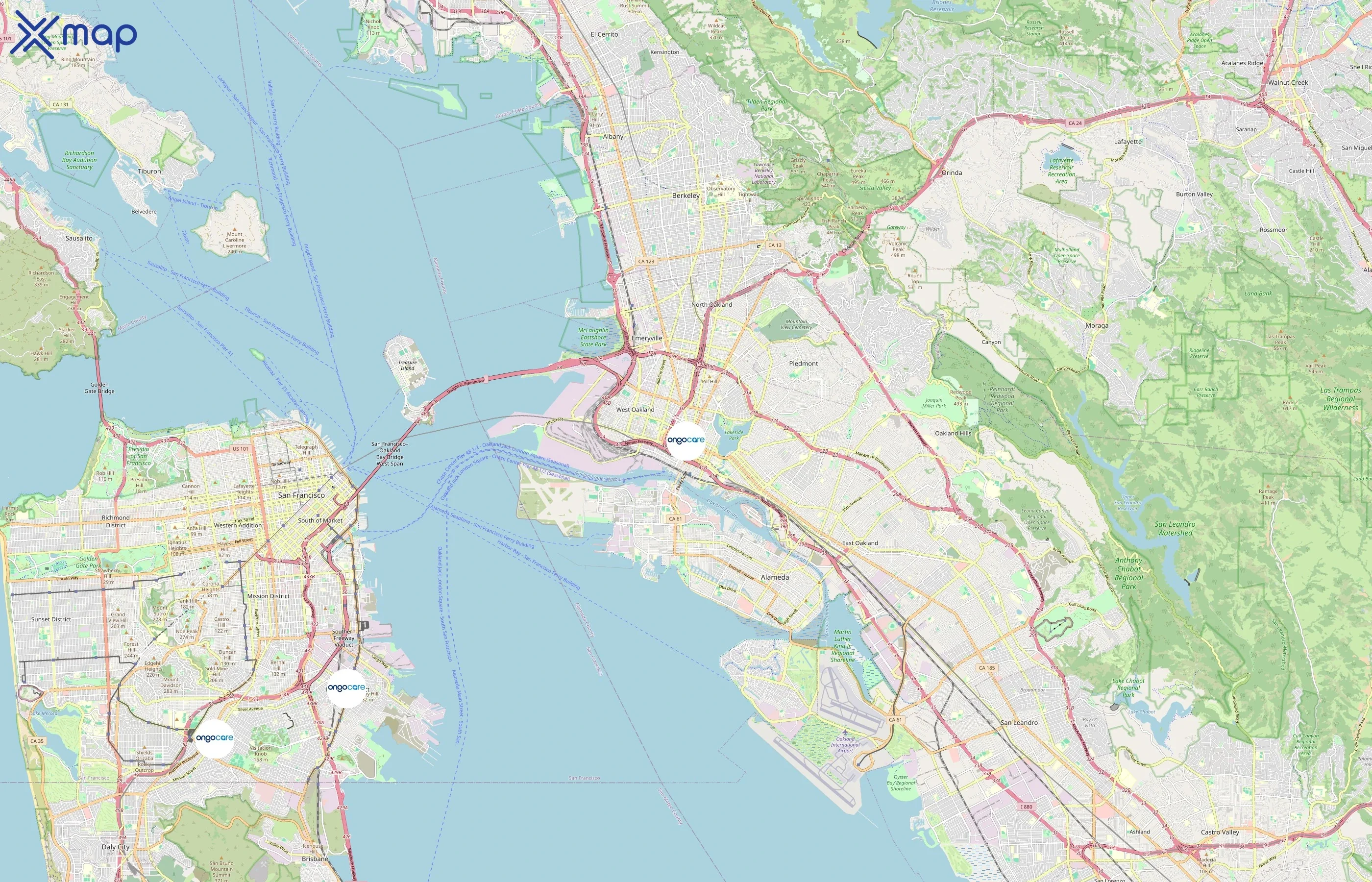 ONGO Care area coverage