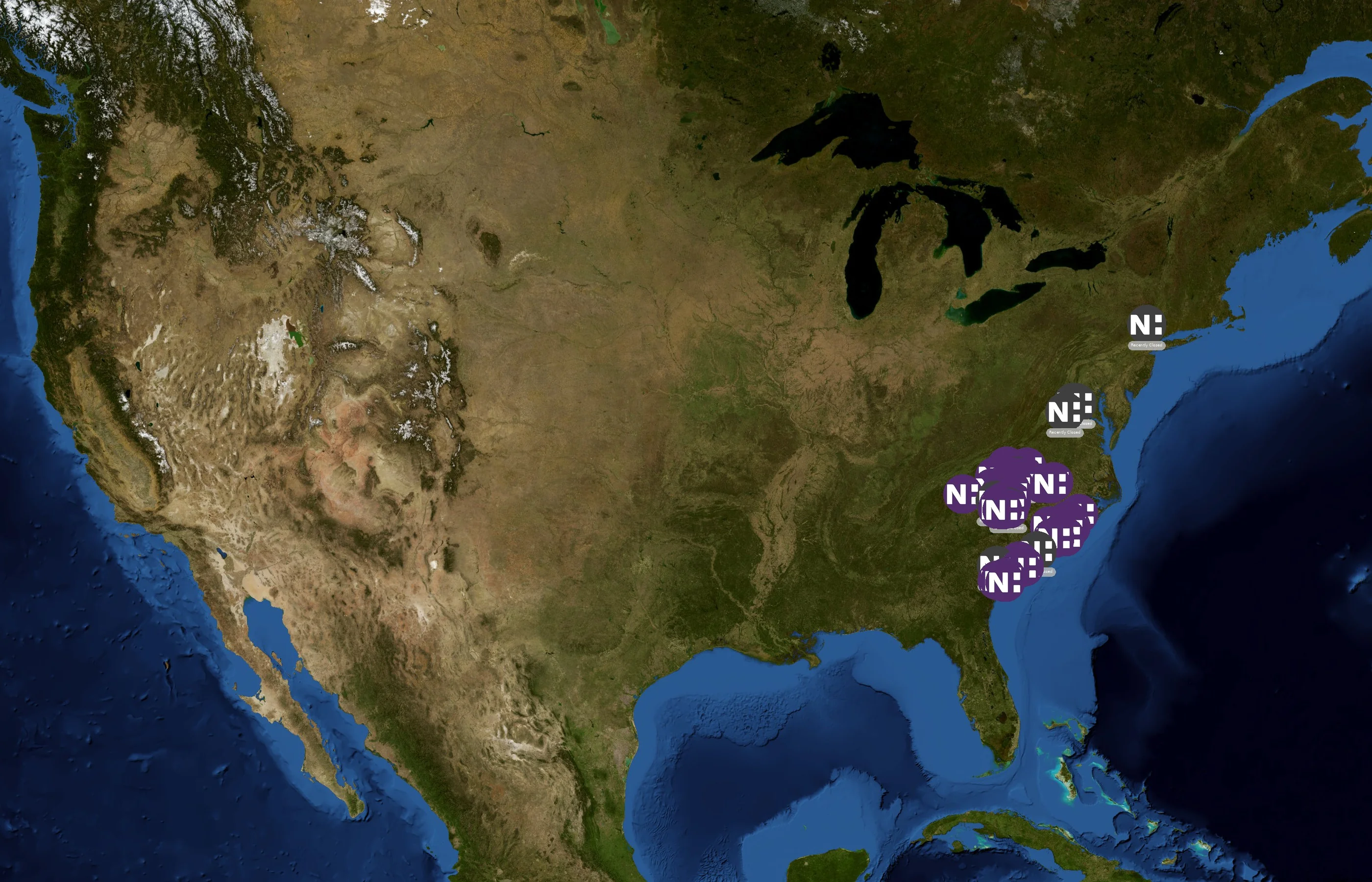 Novant Health state distribution