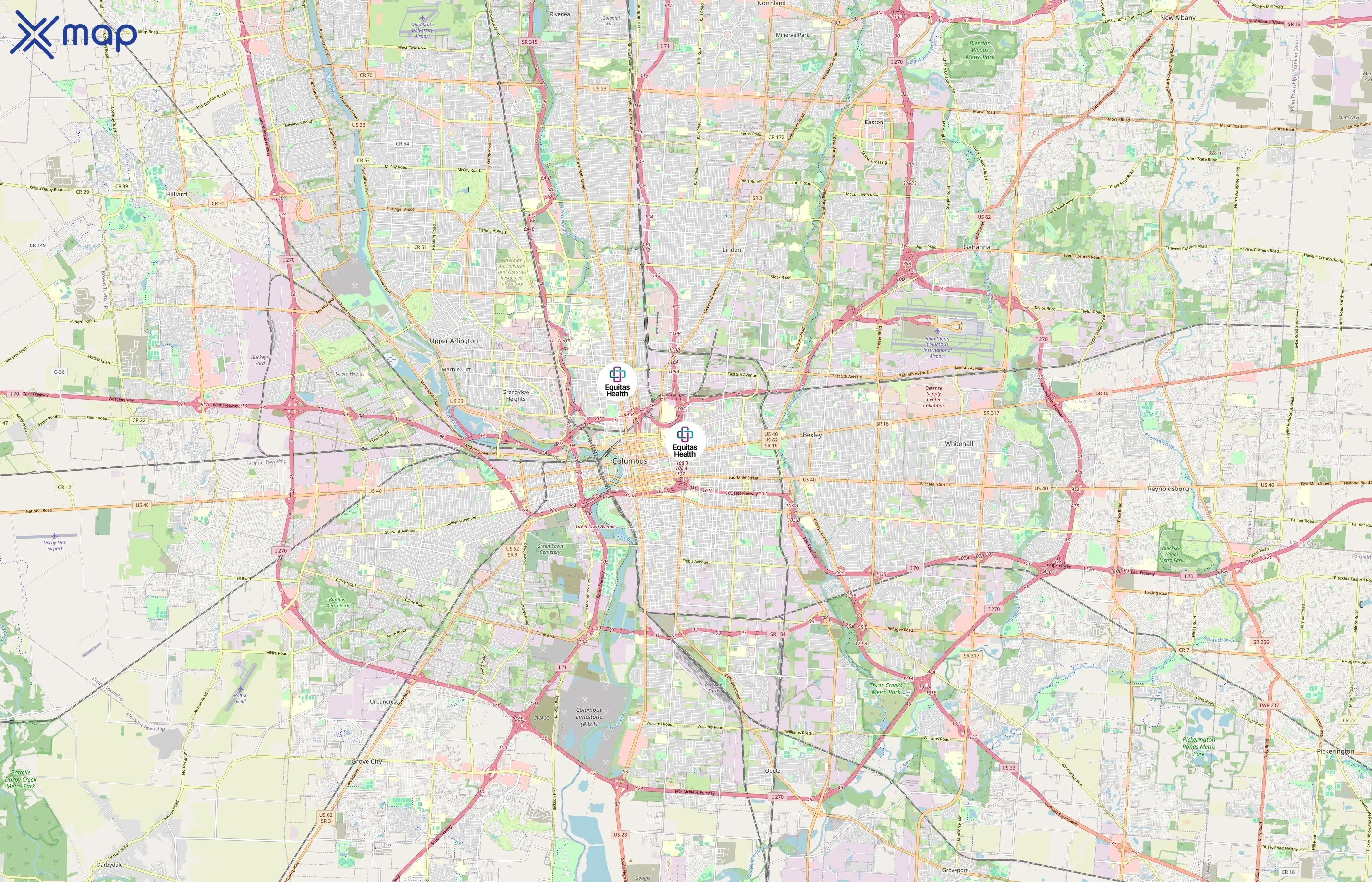 Equitas Health area coverage