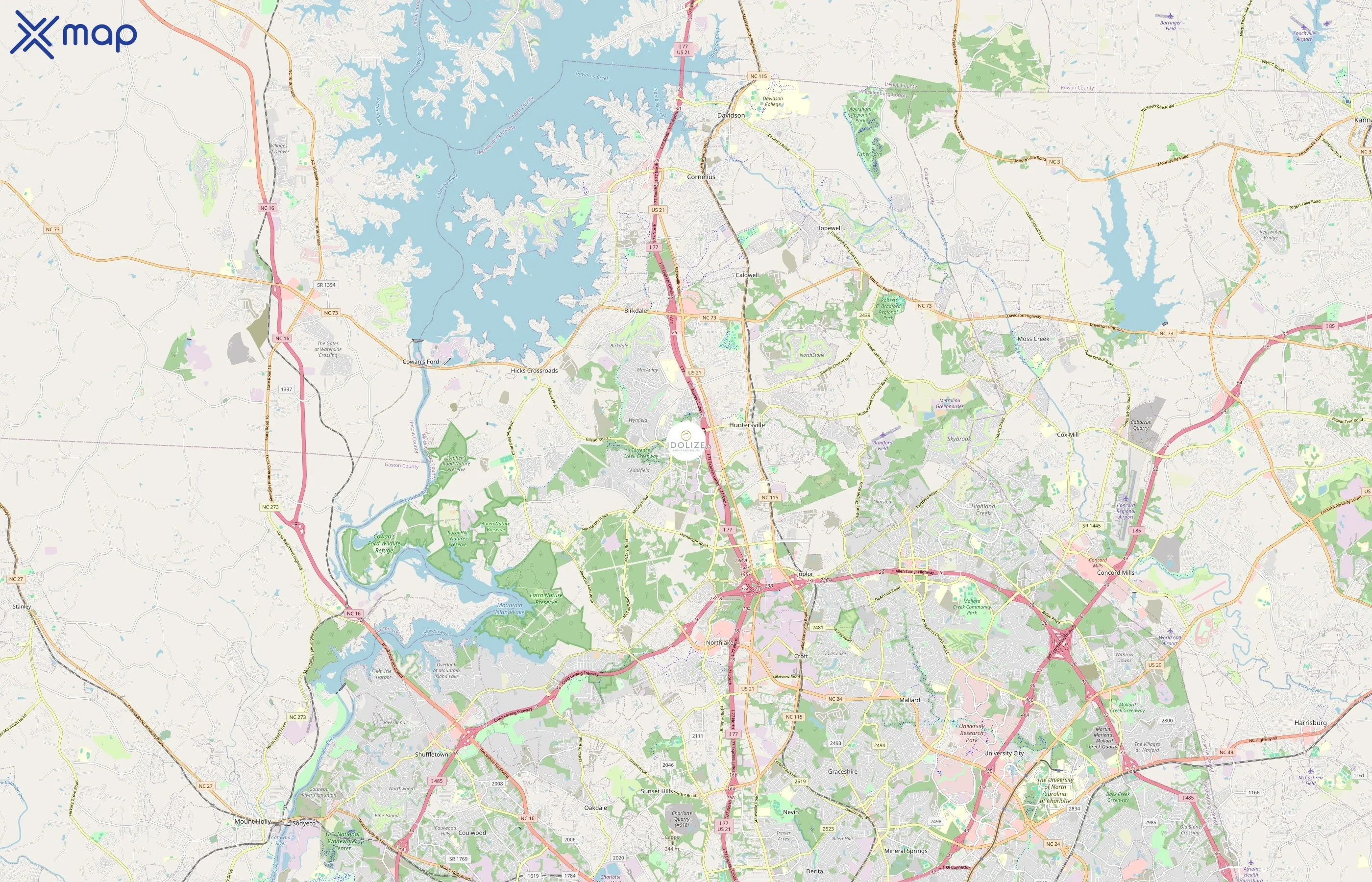 IDOLIZE Brows and Beauty area coverage