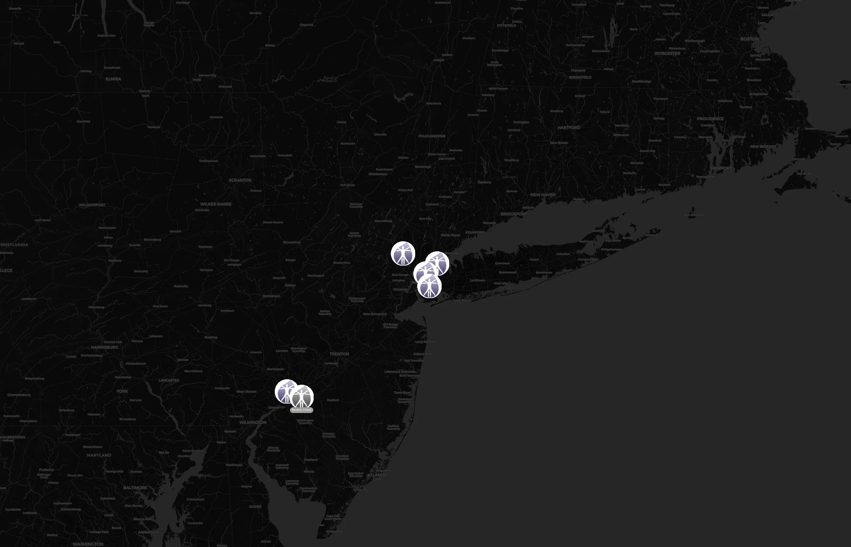 Total Life Changes city distribution