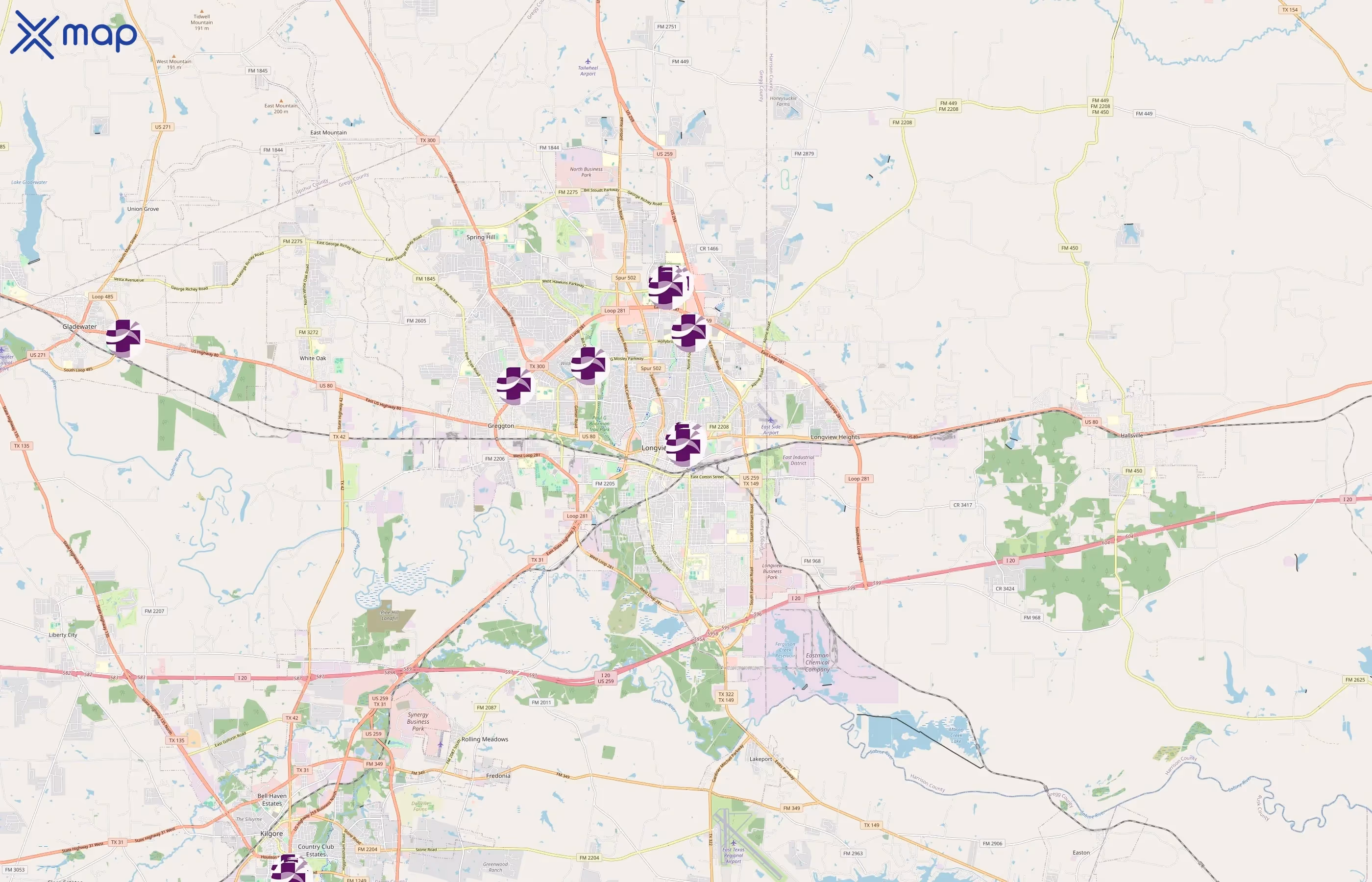 CHRISTUS Health area coverage