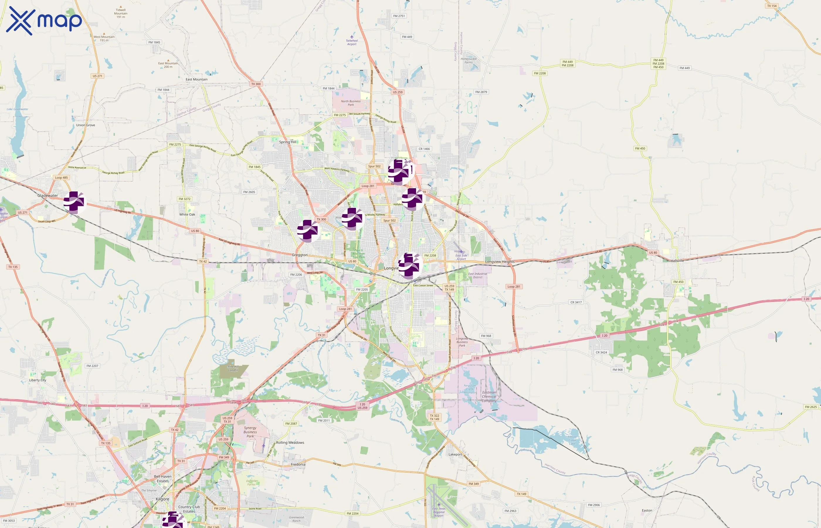 CHRISTUS Health area coverage