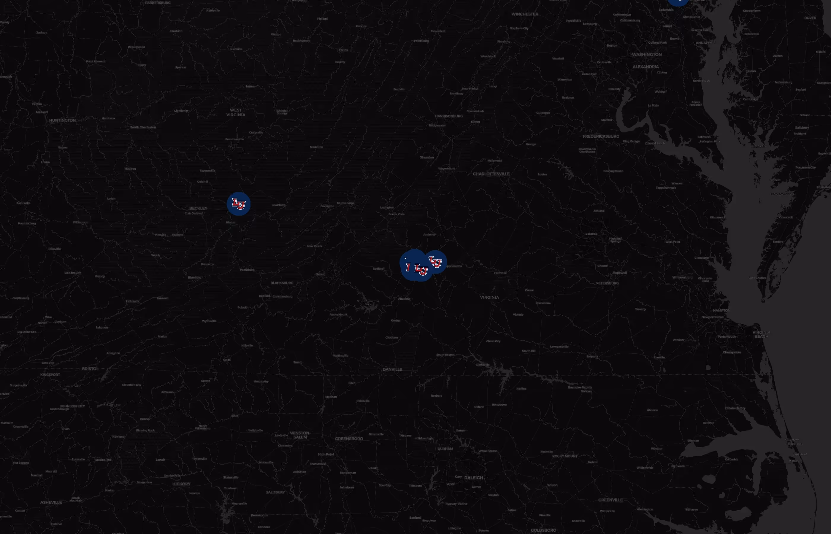 Liberty University city distribution
