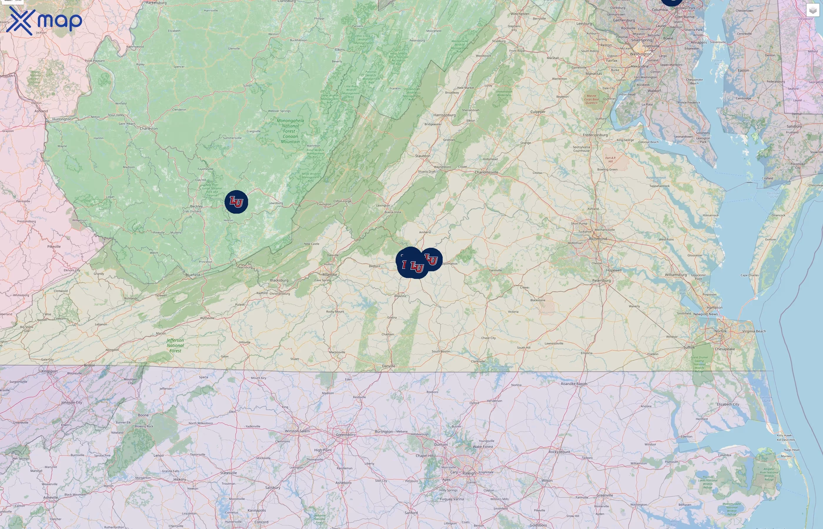 Liberty University street hotspots