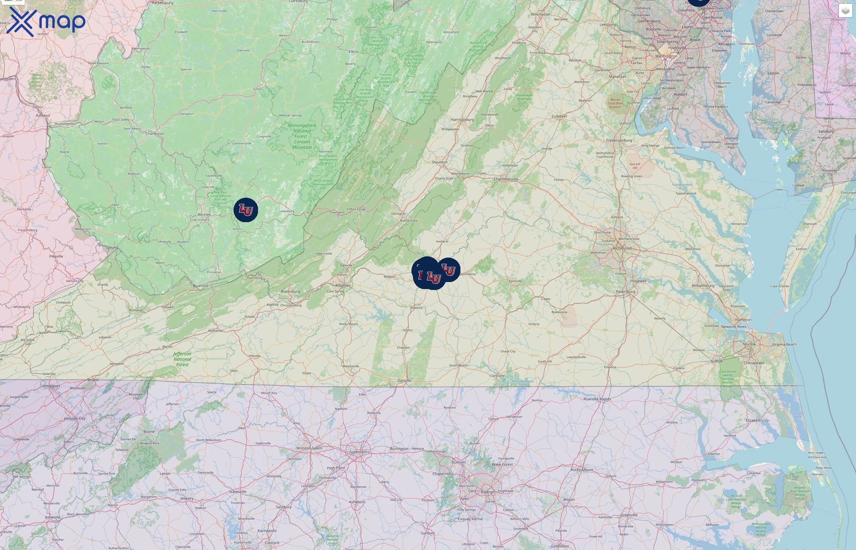 Liberty University street hotspots