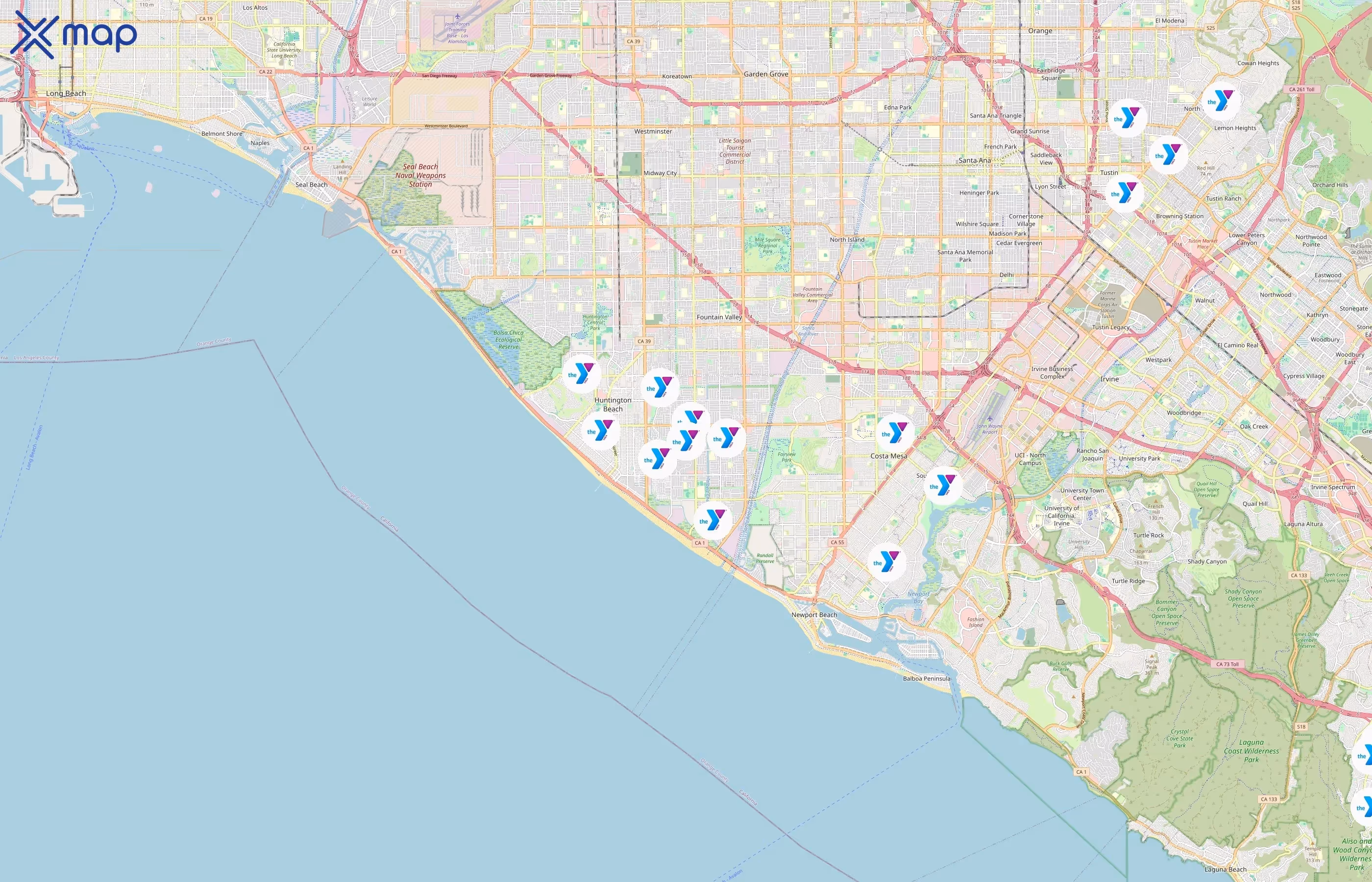 YMCA of Orange County area coverage