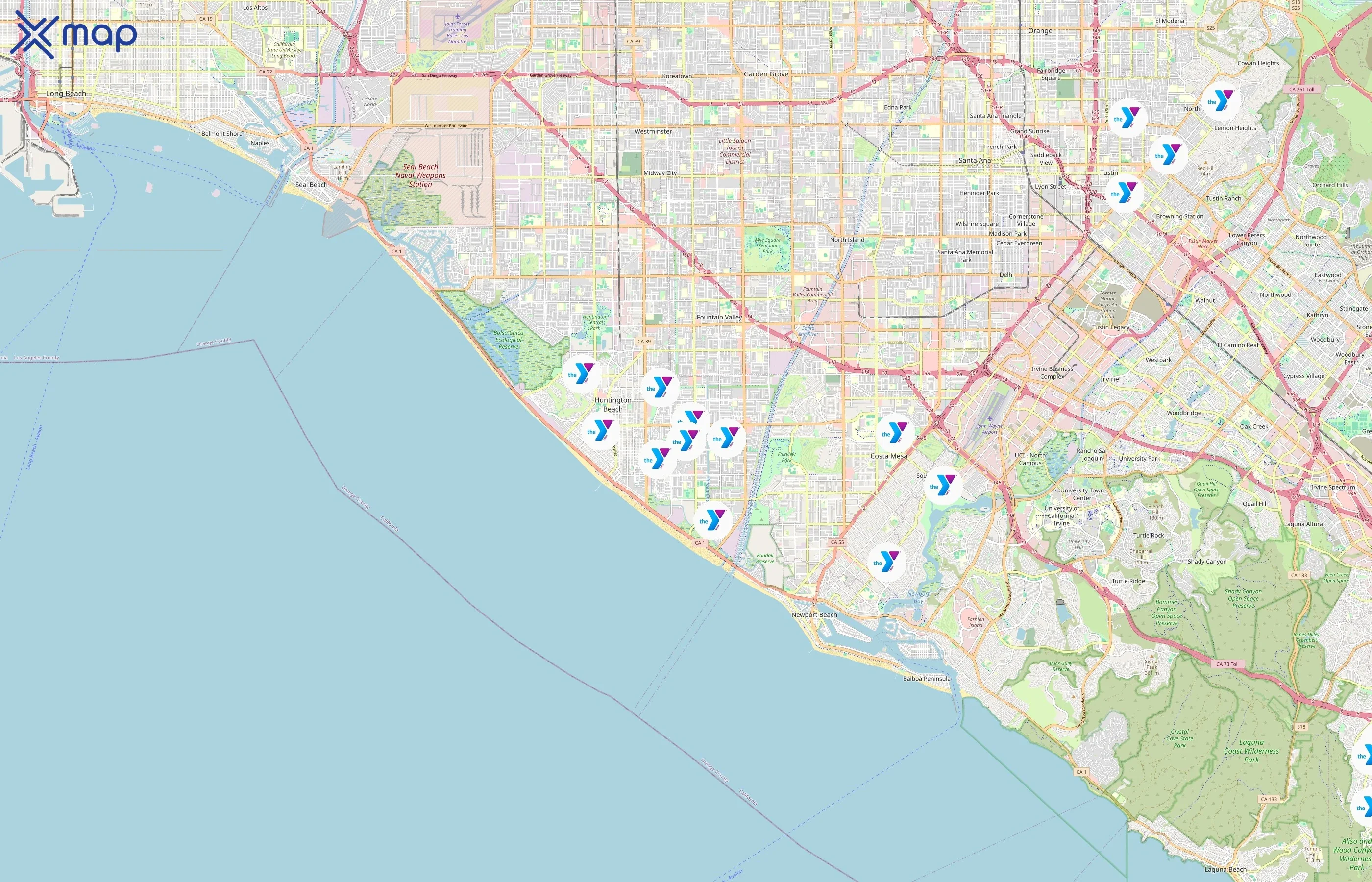 YMCA of Orange County area coverage