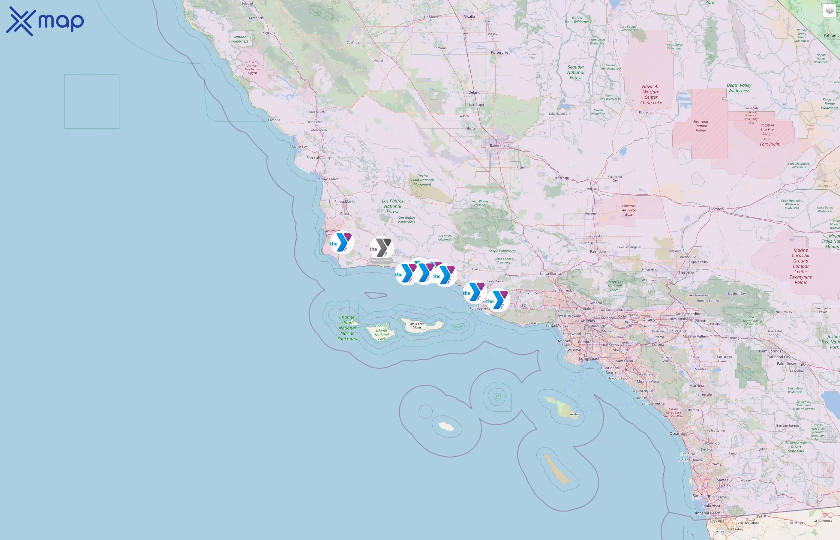 Channel Islands YMCA street hotspots