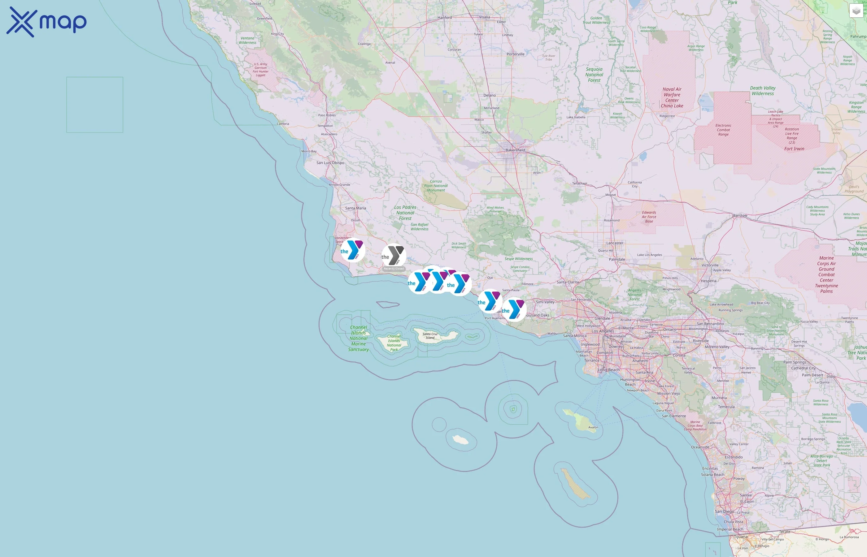 Channel Islands YMCA street hotspots