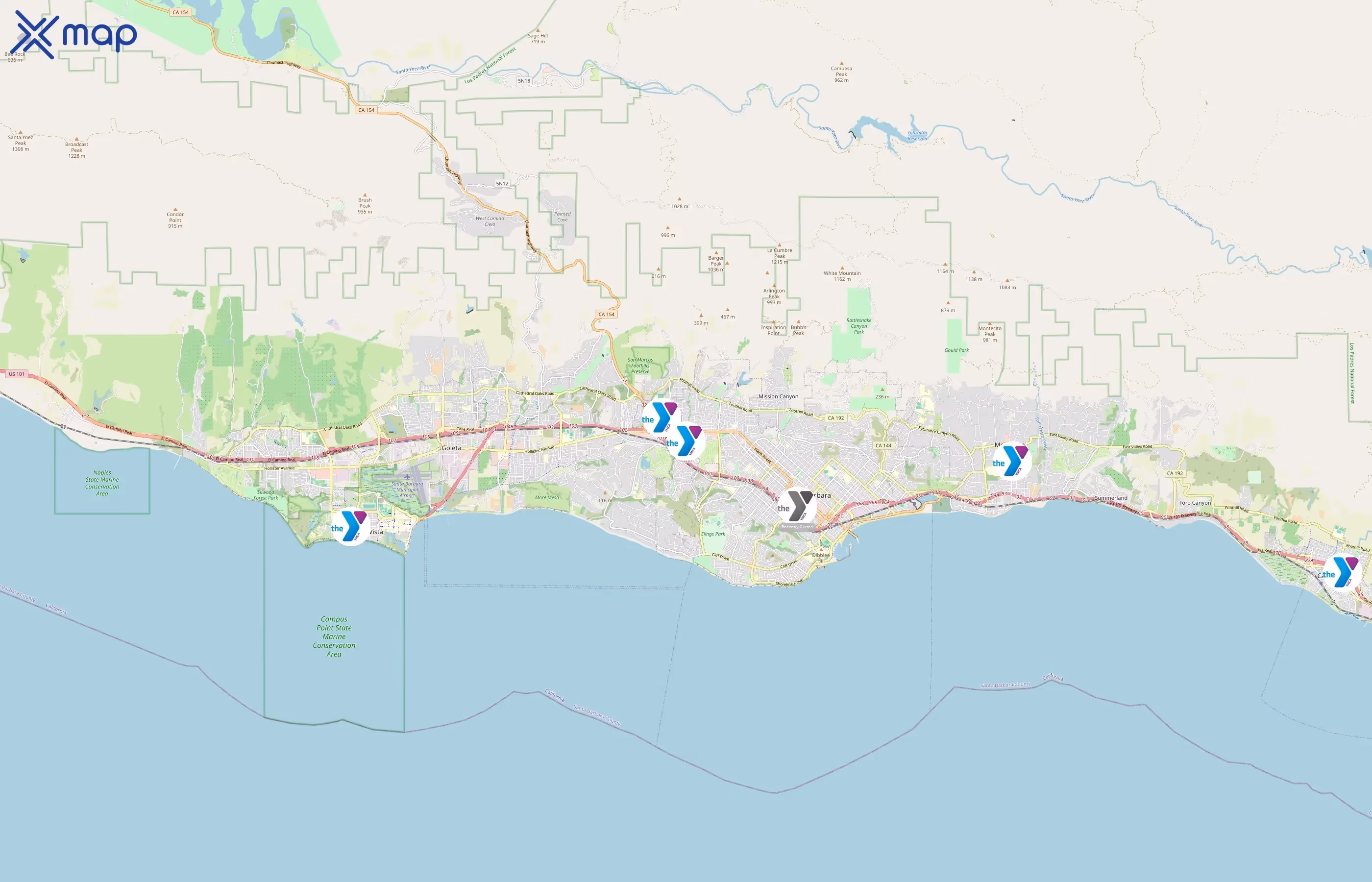 Channel Islands YMCA area coverage
