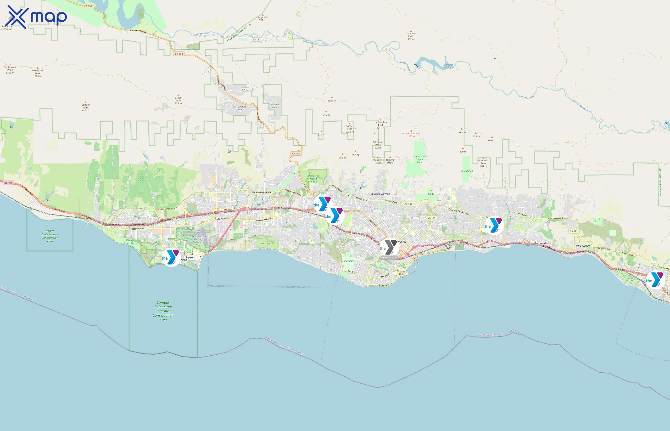 Channel Islands YMCA area coverage