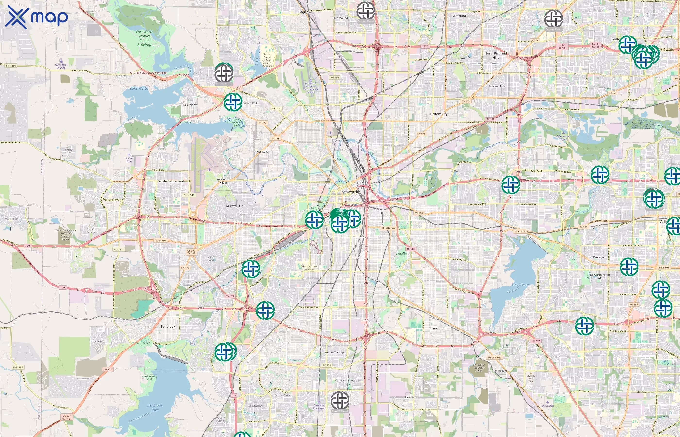 Texas Health Resources area coverage
