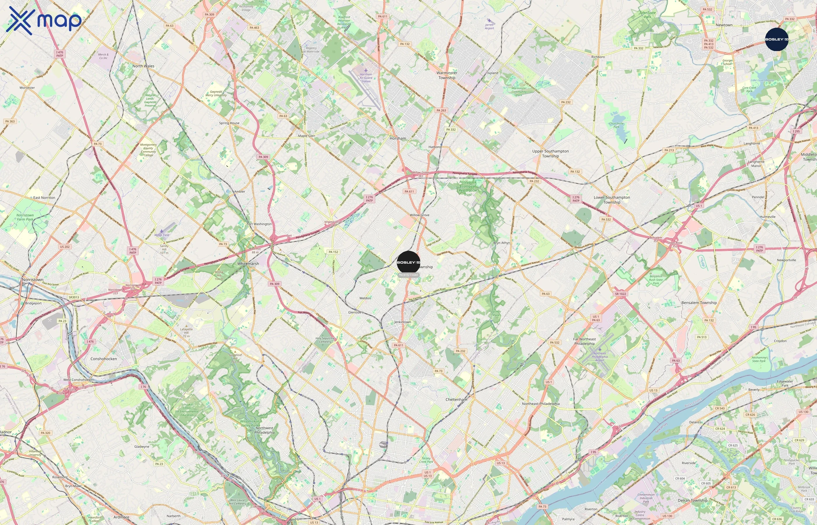 Bosley area coverage