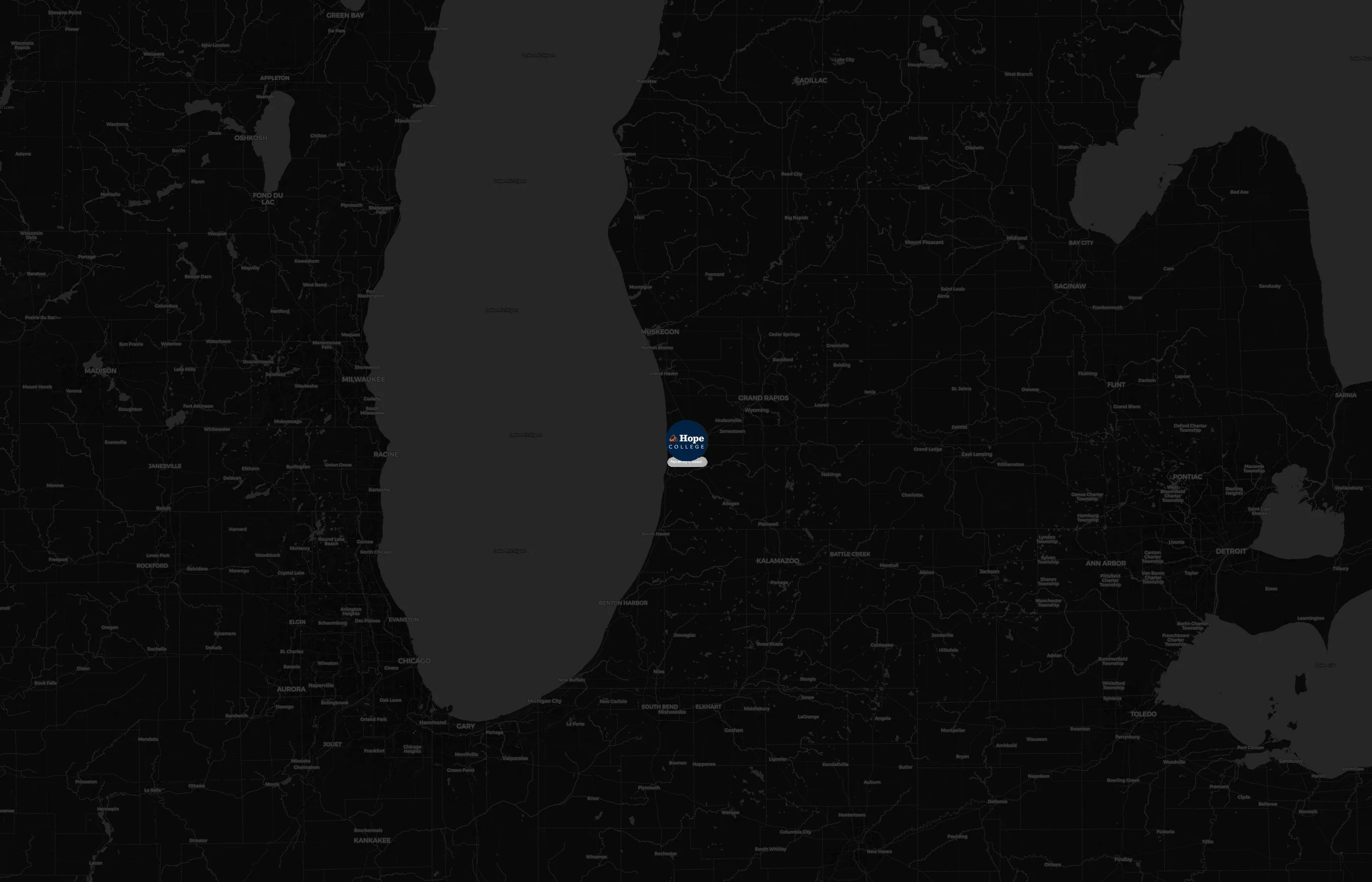 Hope College city distribution