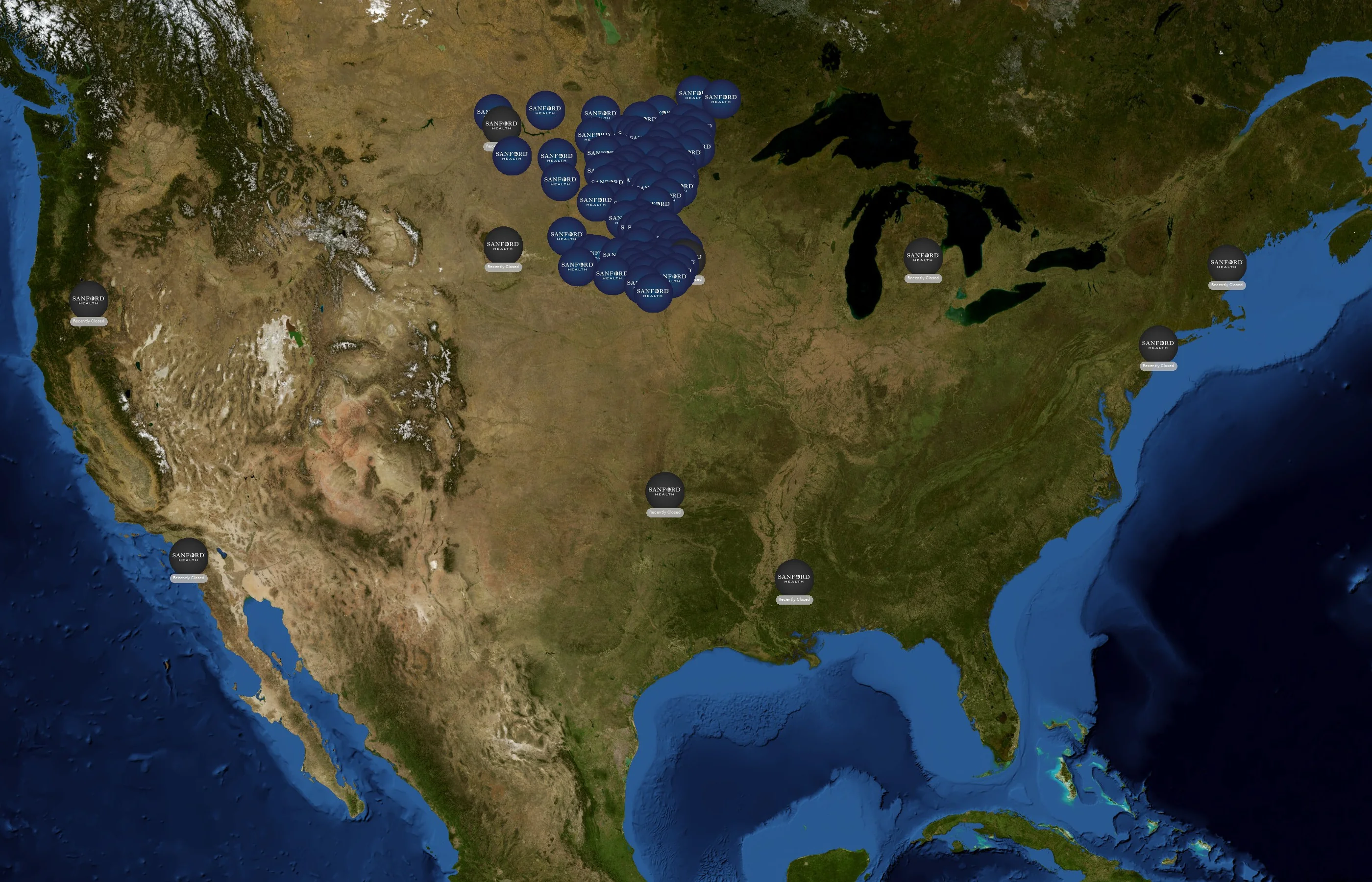 Sanford Health state distribution