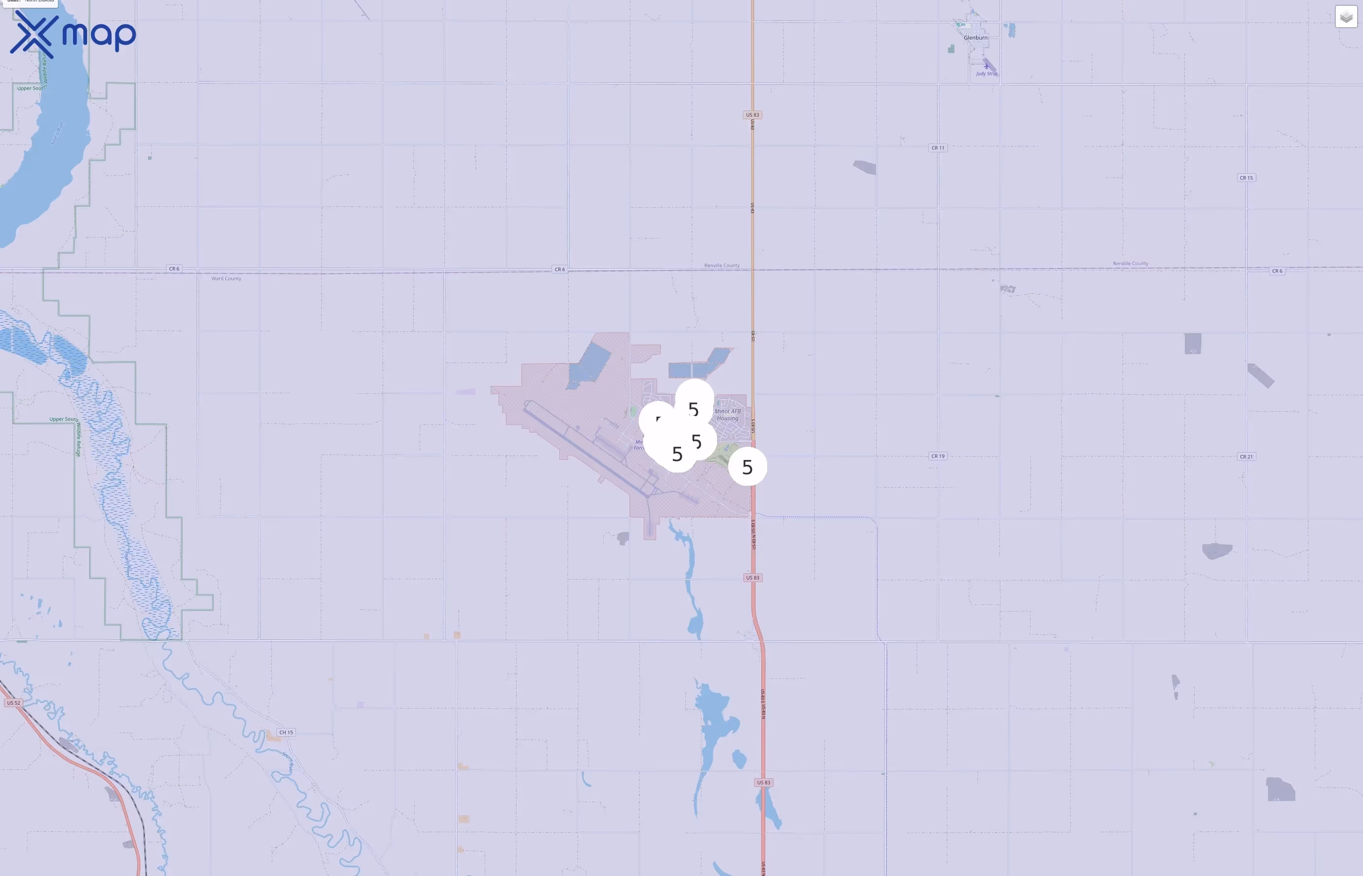 Minot Air Force Base traffic data