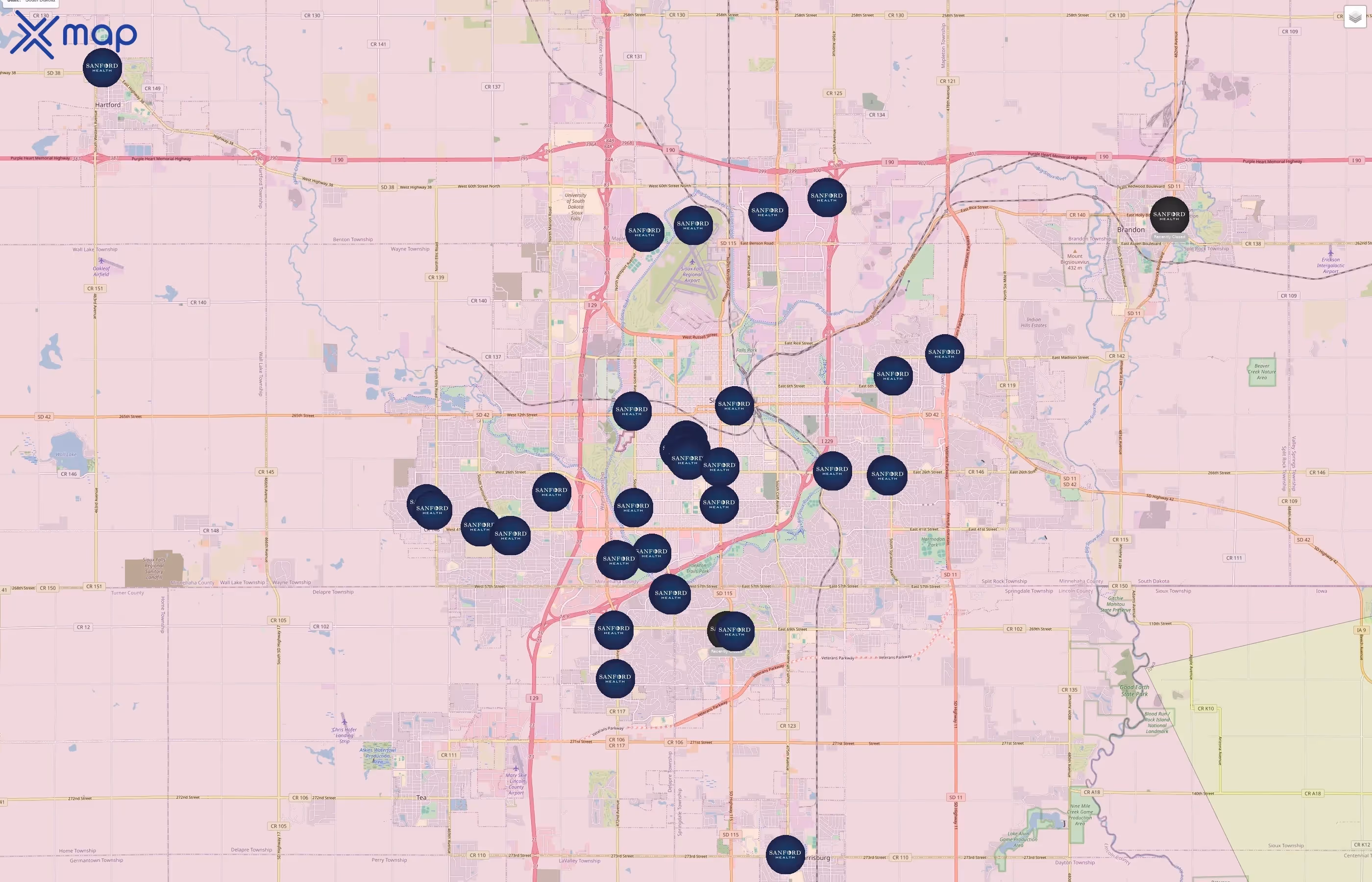 Sanford Health traffic data