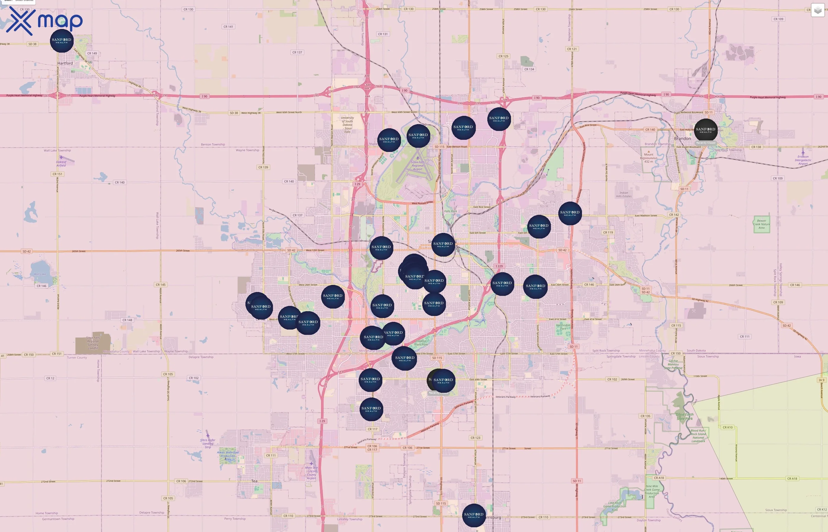 Sanford Health traffic data