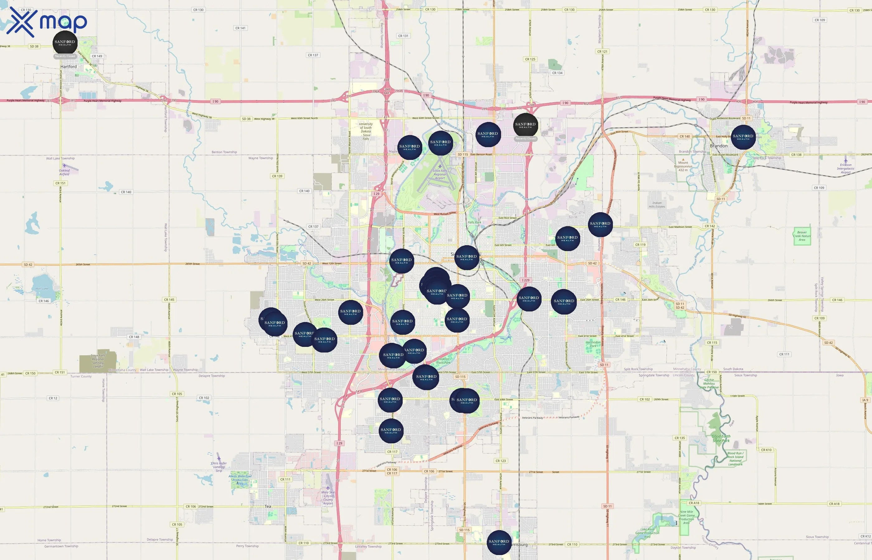 Sanford Health area coverage