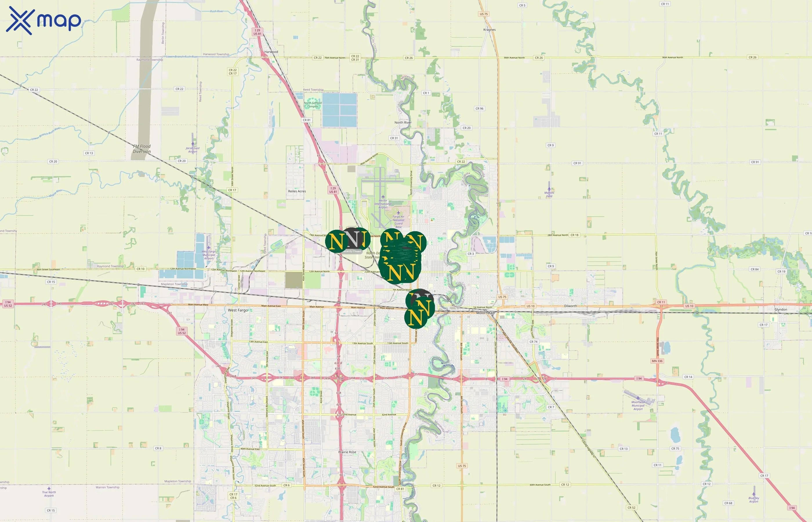 North Dakota State University area coverage