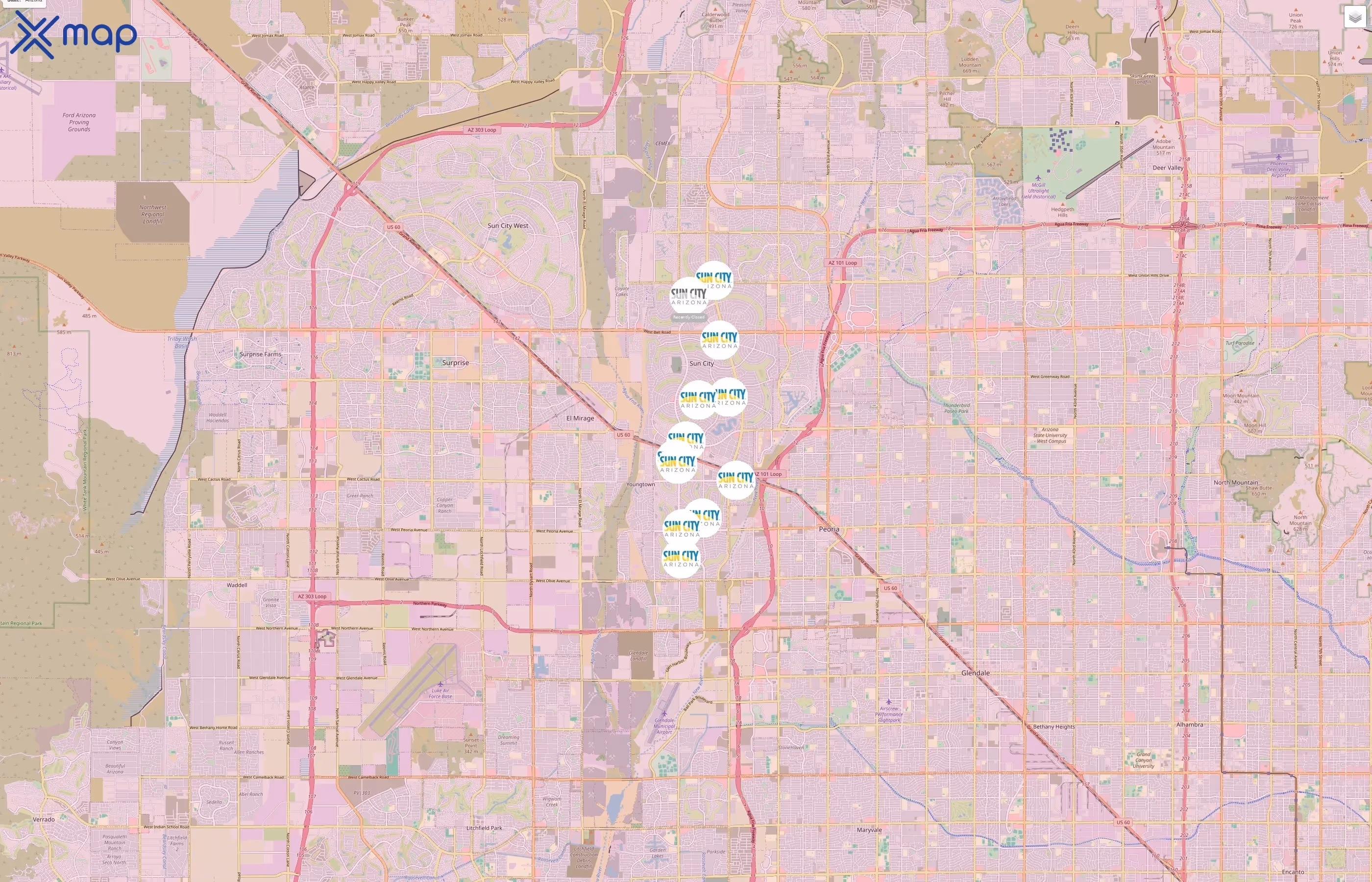 Recreation Centers of Sun City traffic data