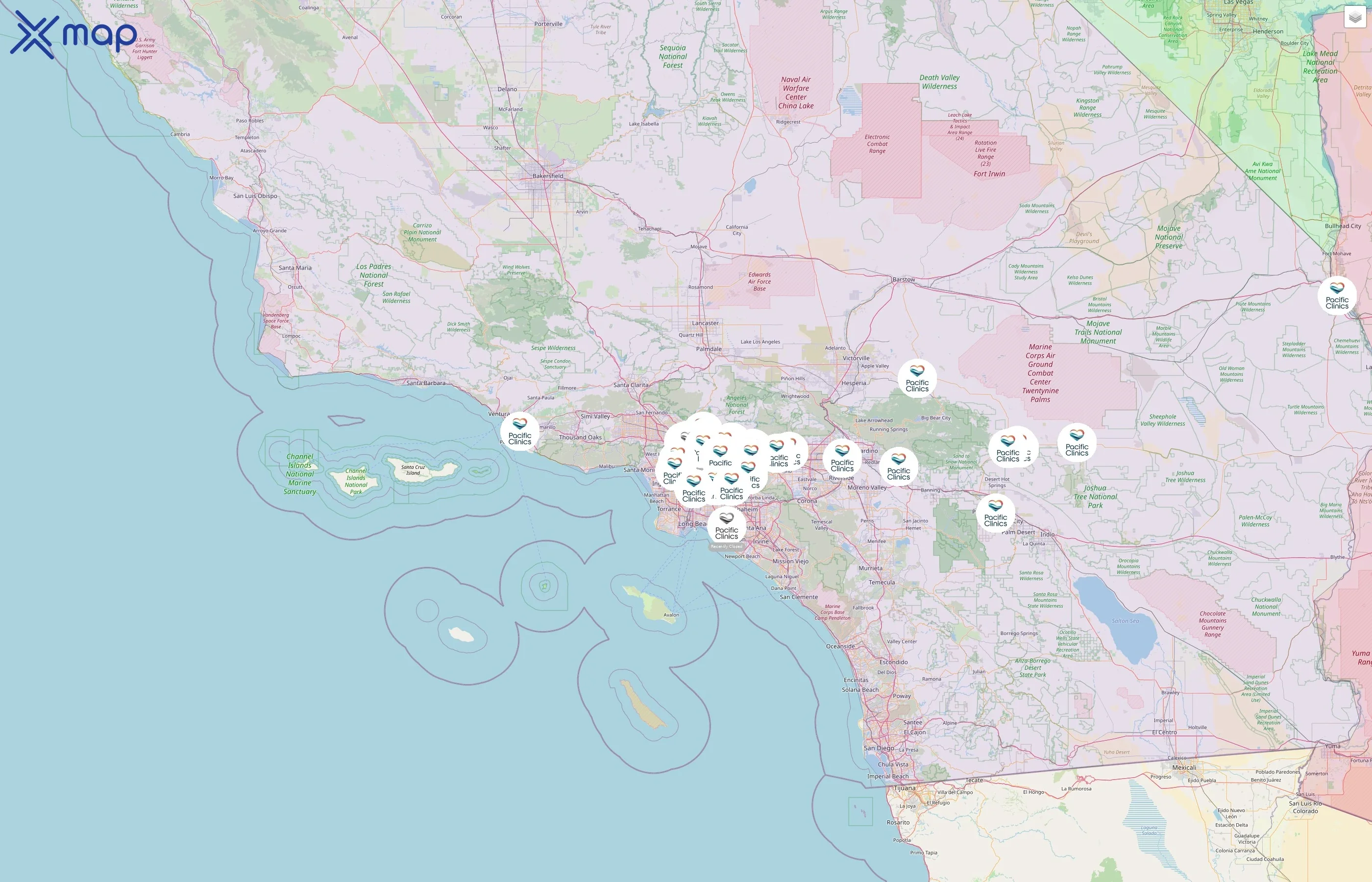 Pacific Clinics street hotspots