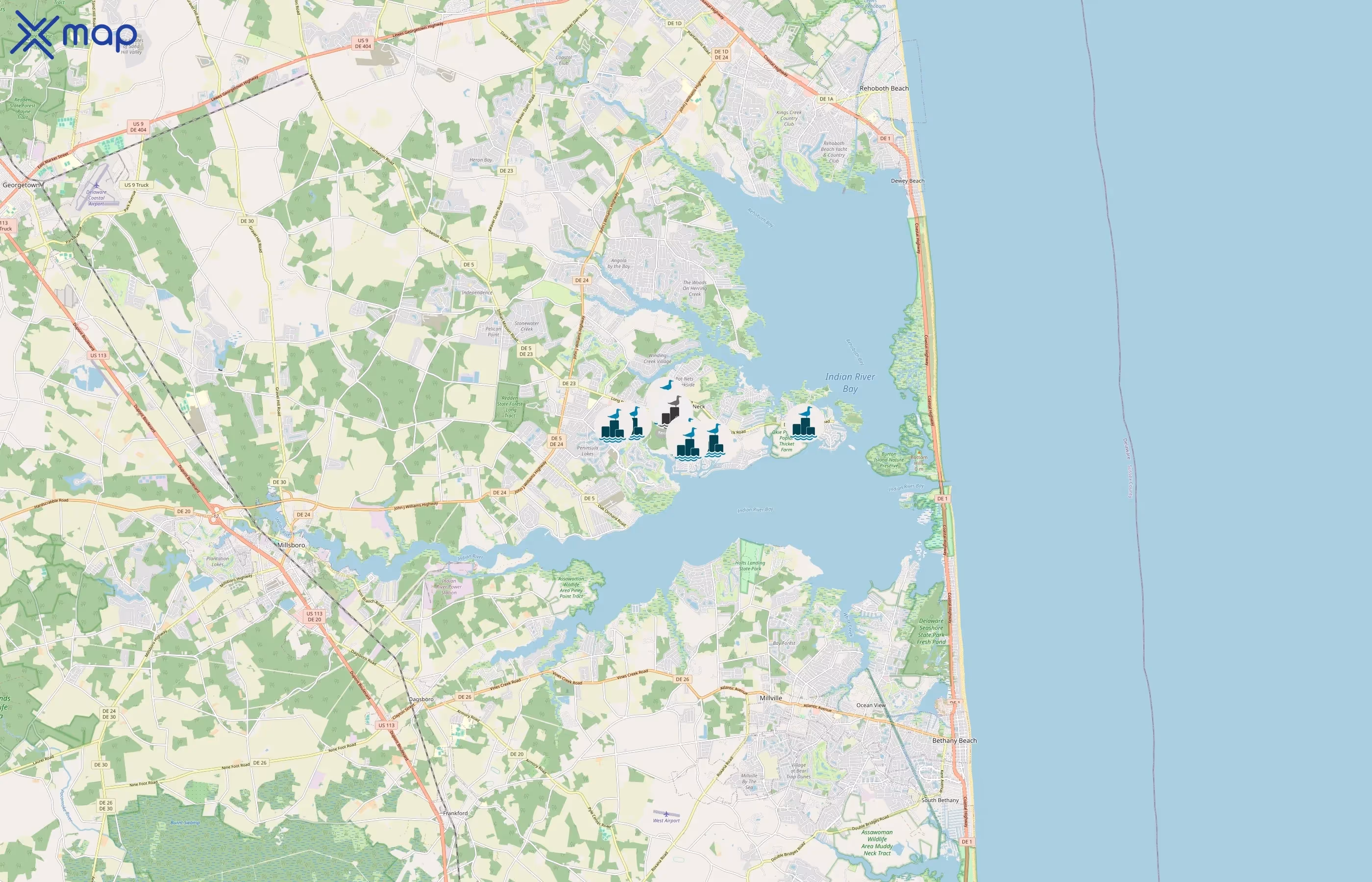 Pot-Nets Marina area coverage