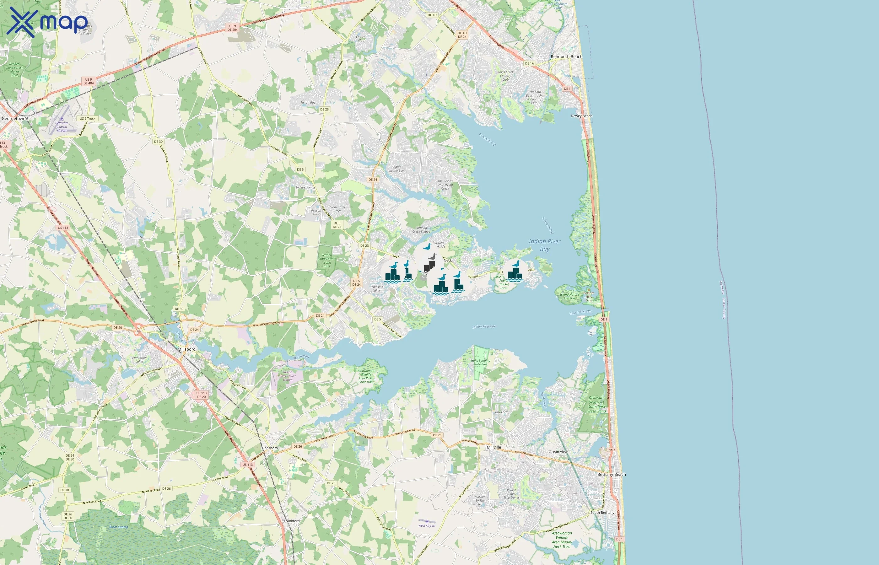 Pot-Nets Marina area coverage