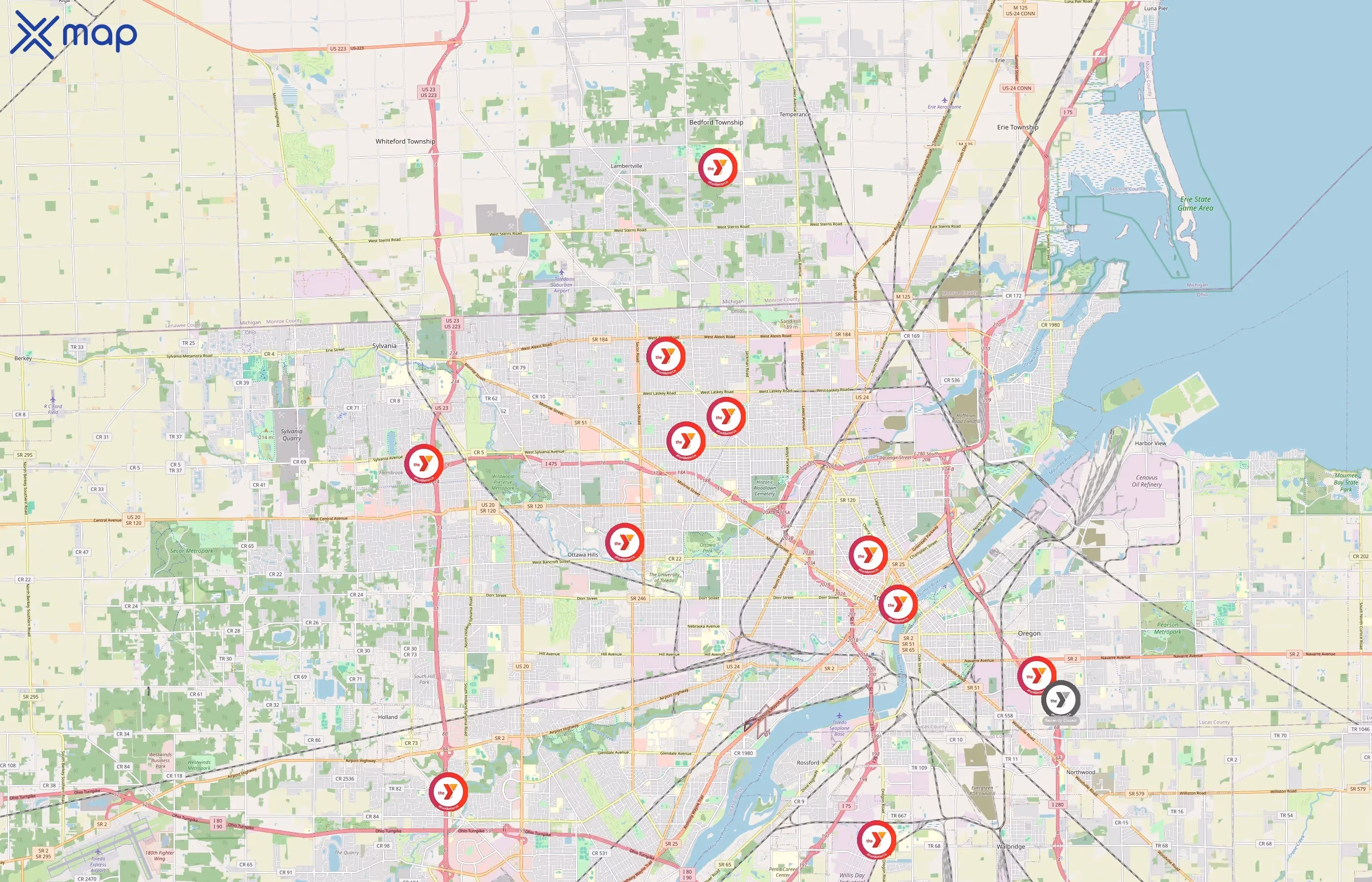 YMCA of Greater Toledo area coverage