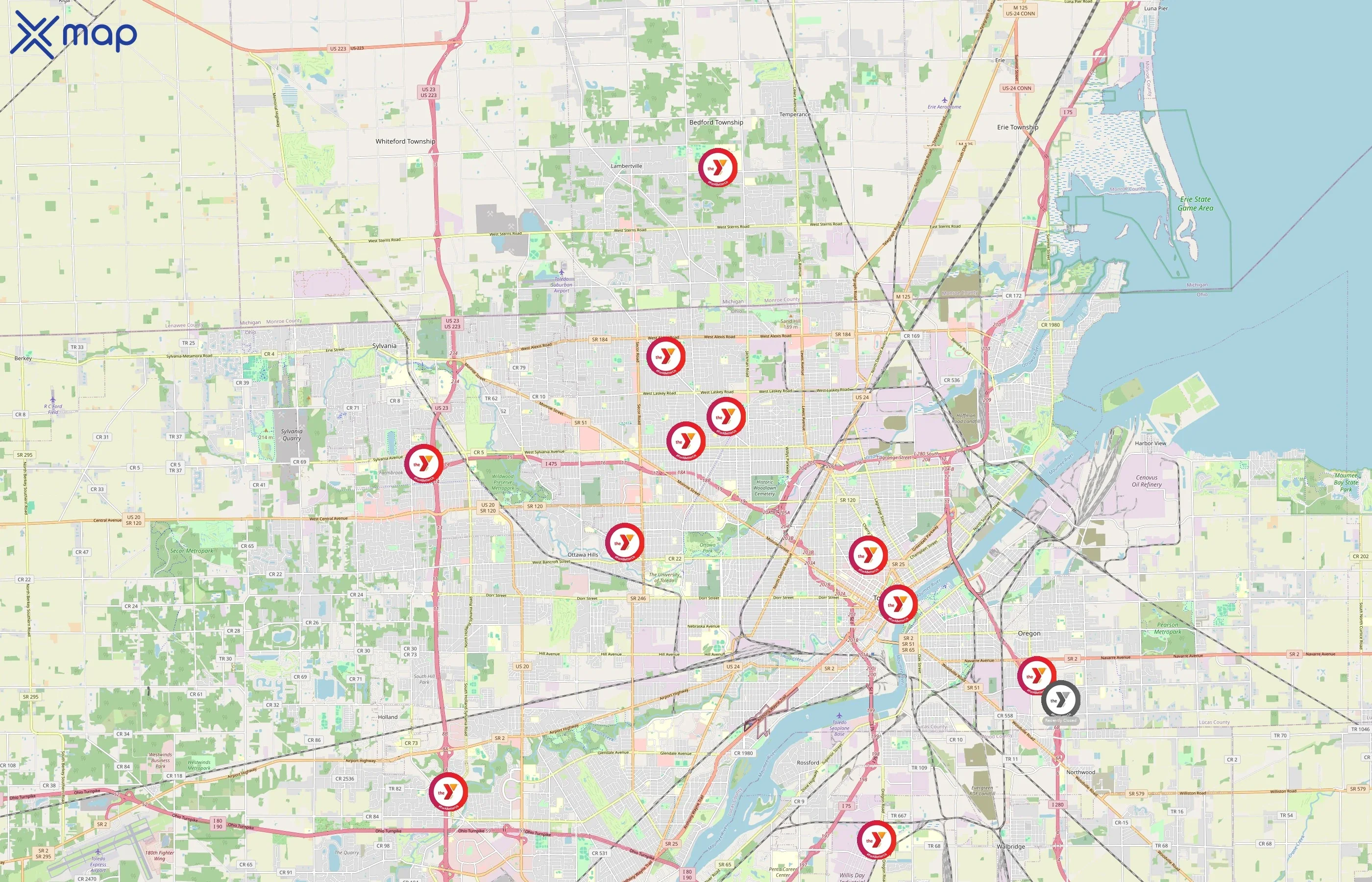 YMCA of Greater Toledo area coverage