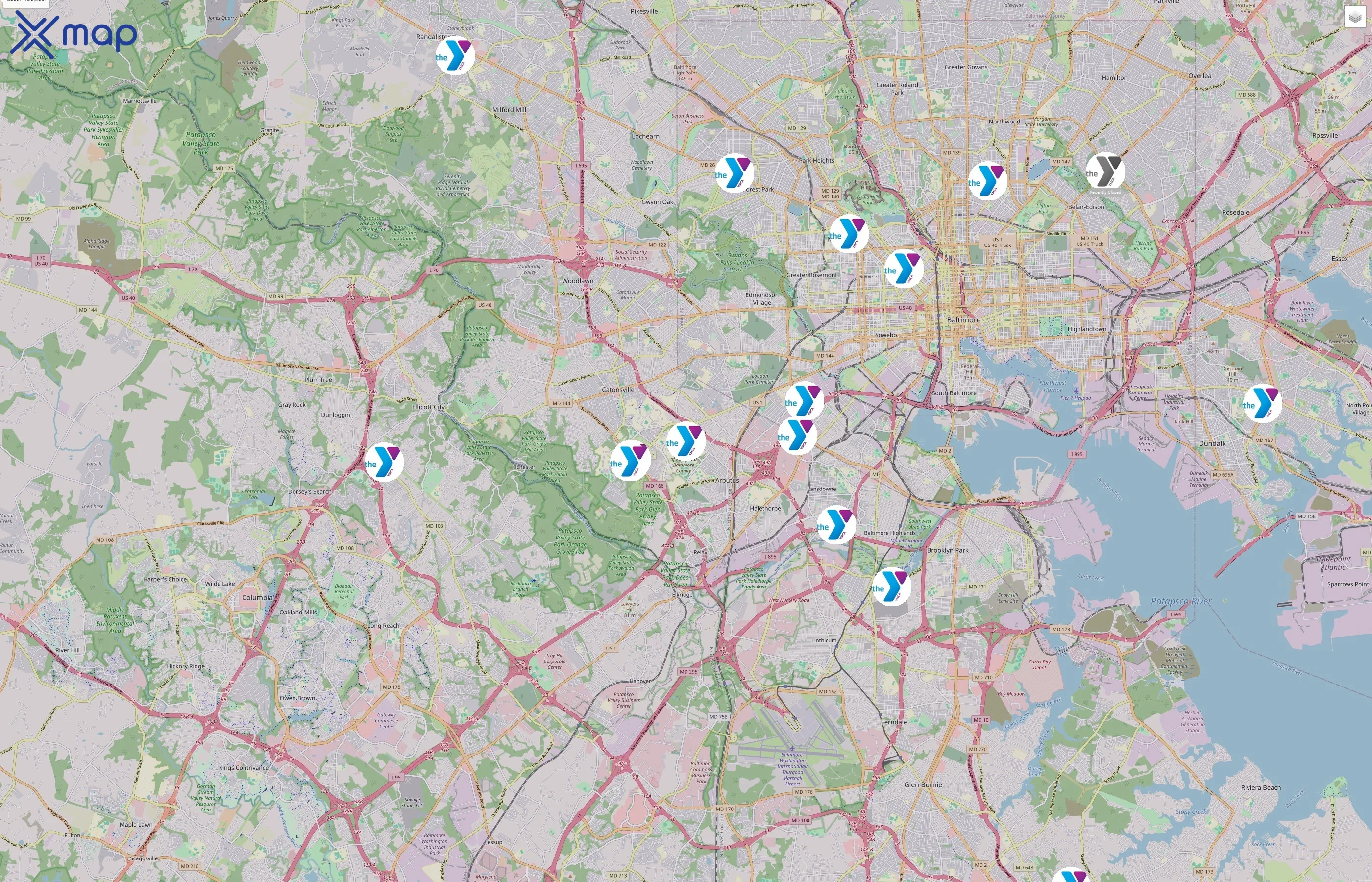 YMCA of Central Maryland traffic data