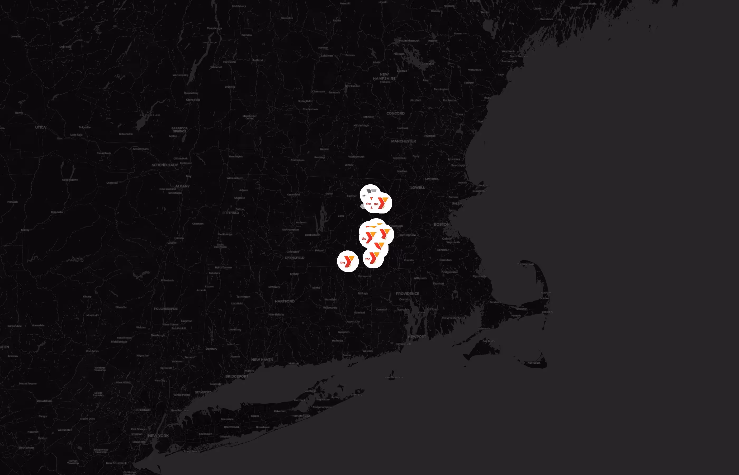 YMCA of Central Massachusetts city distribution