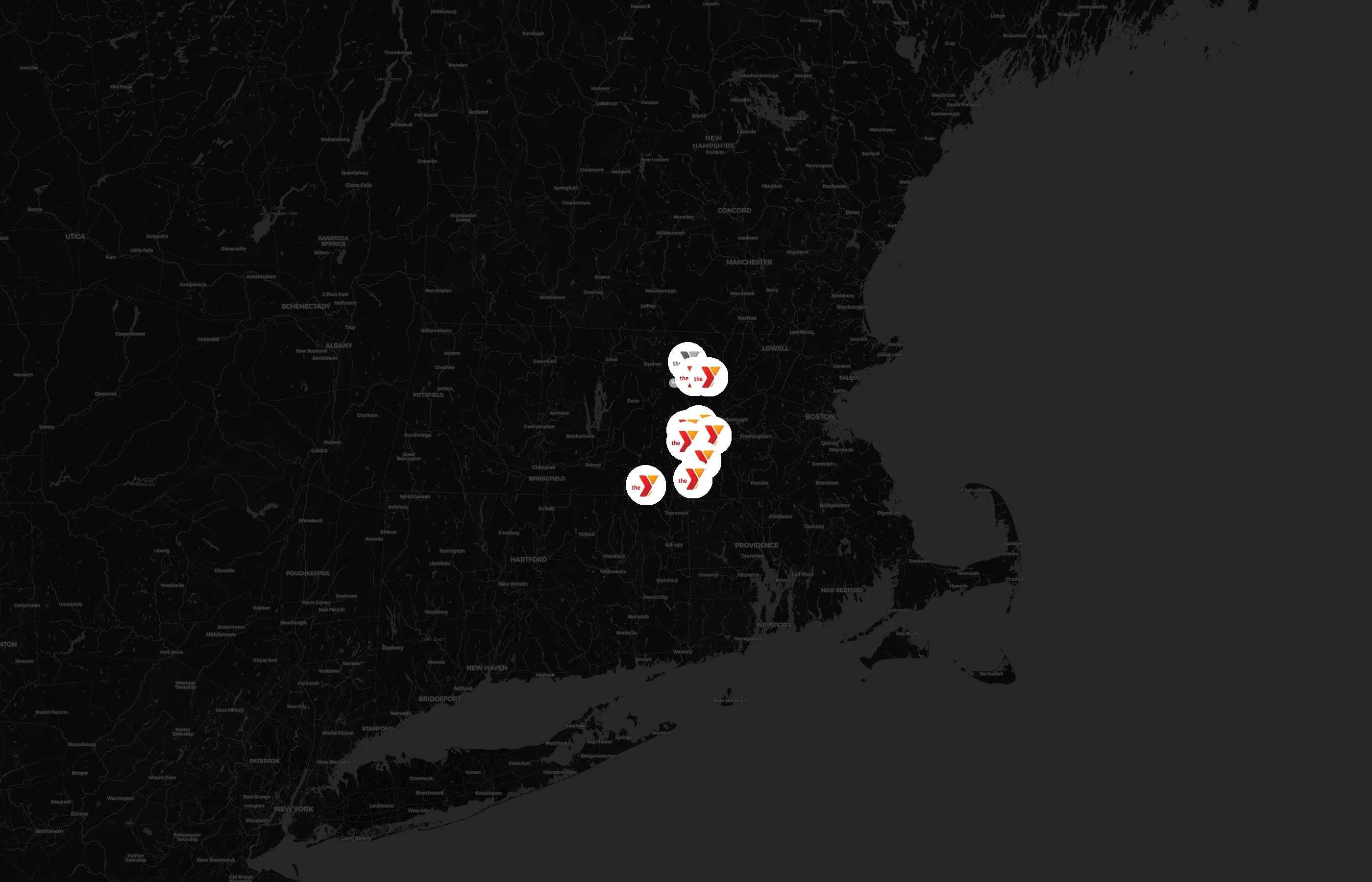 YMCA of Central Massachusetts city distribution