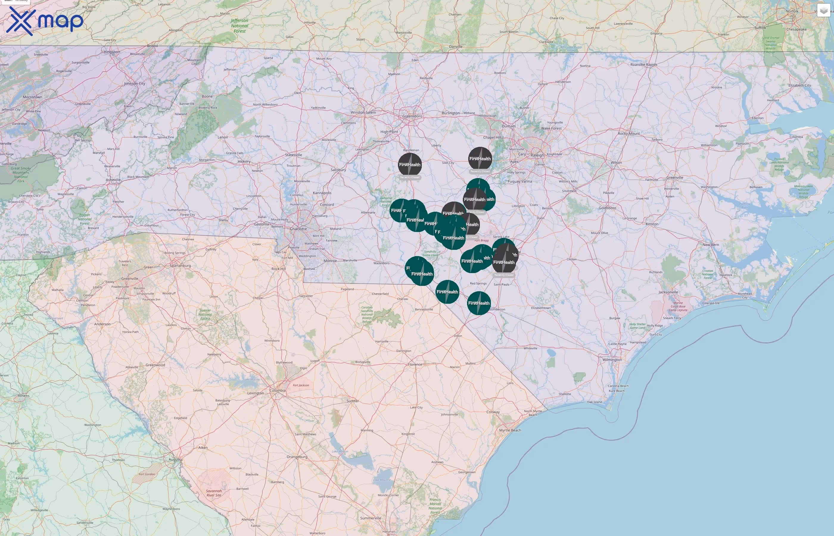 FirstHealth street hotspots