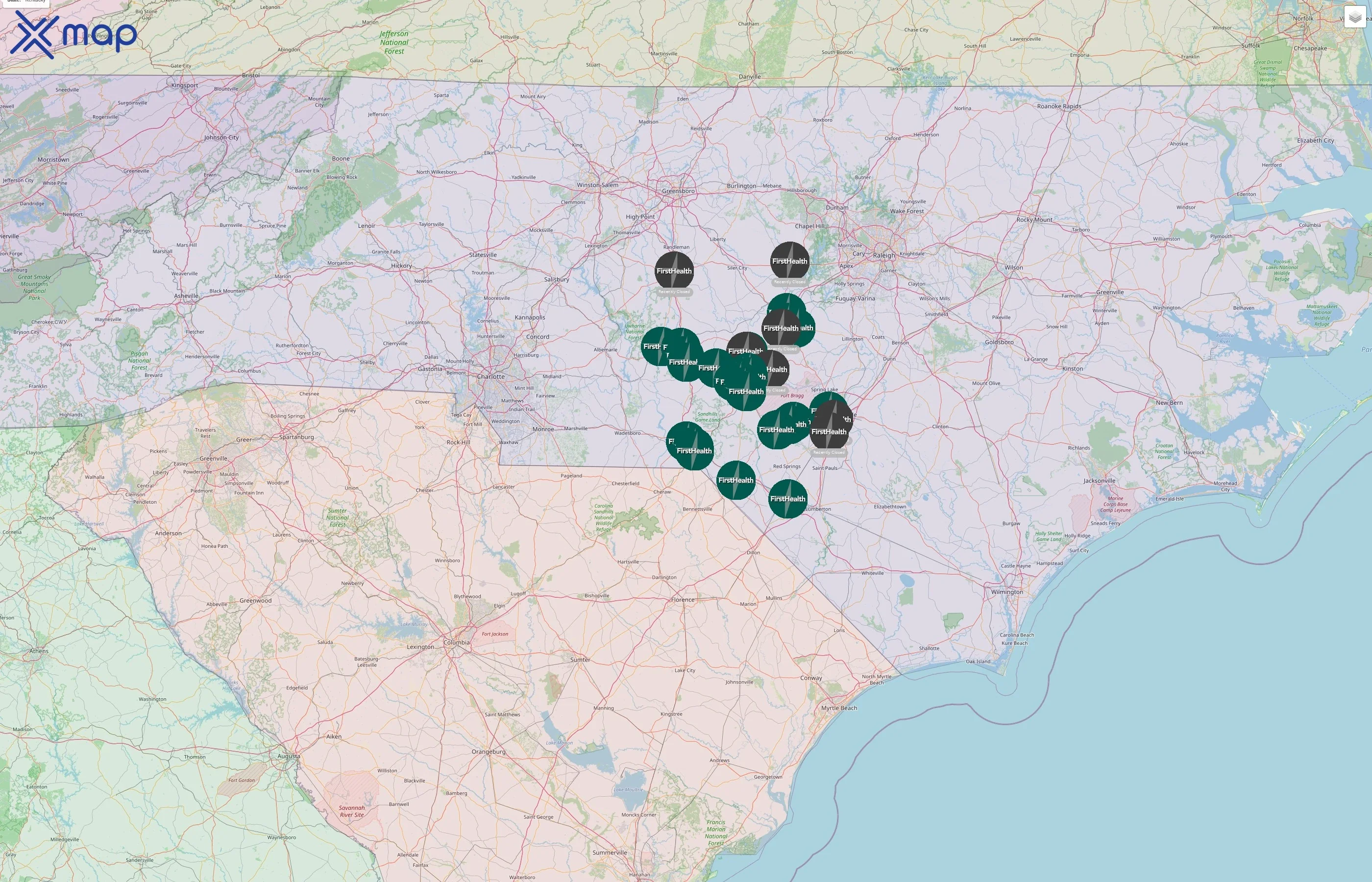 FirstHealth street hotspots