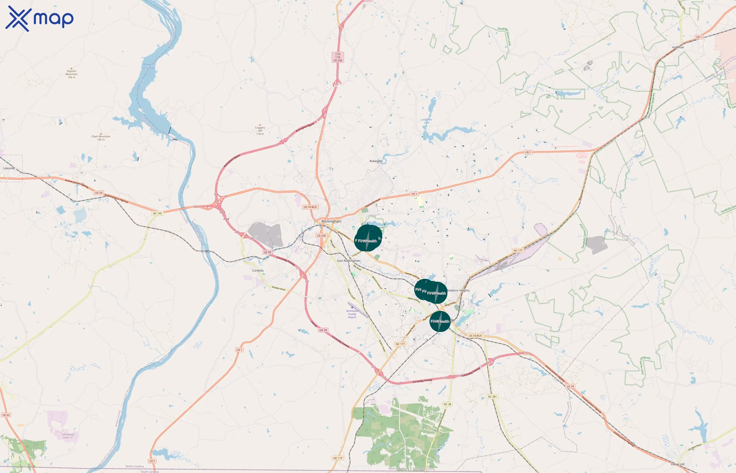 FirstHealth area coverage