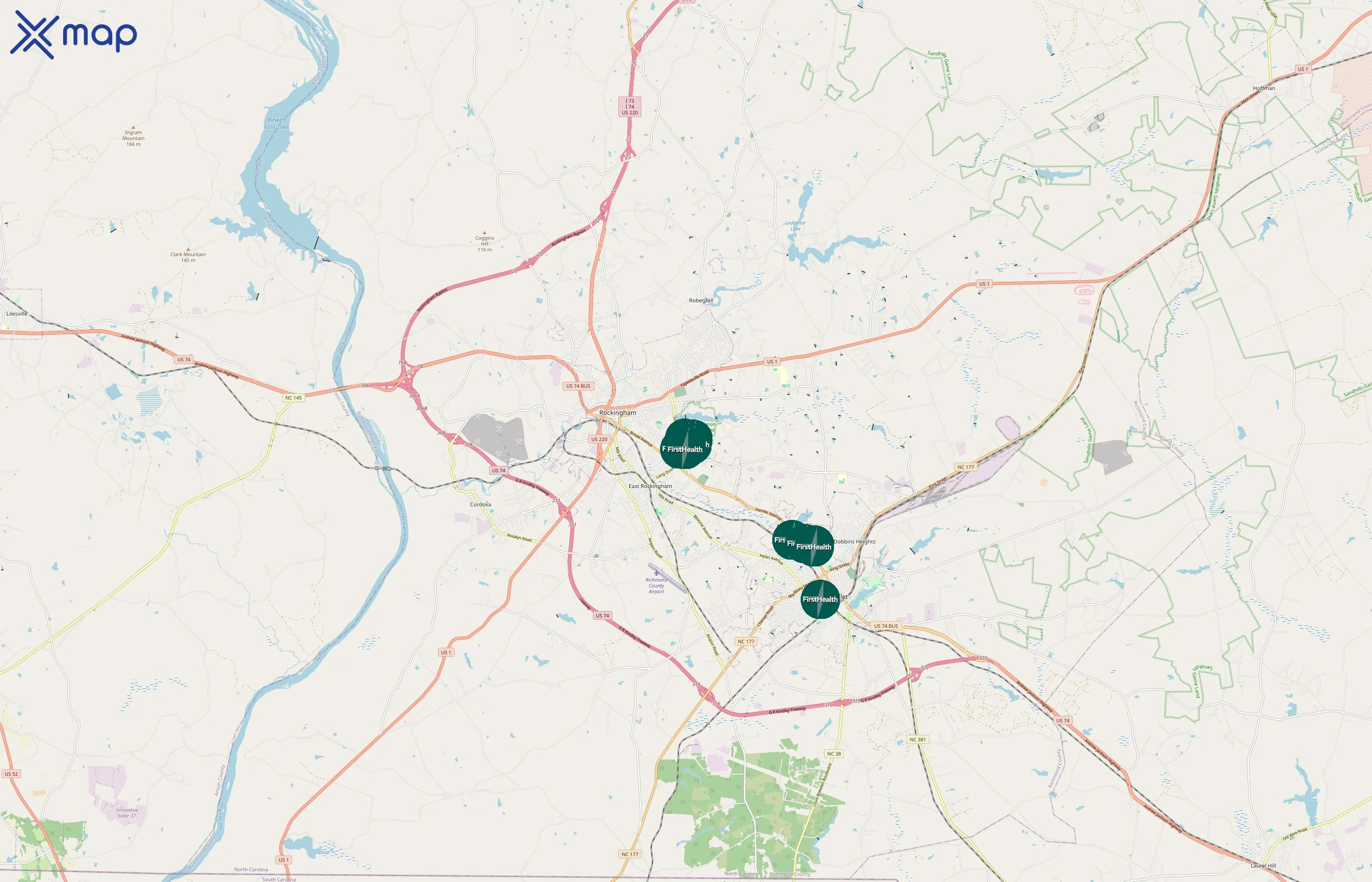 FirstHealth area coverage