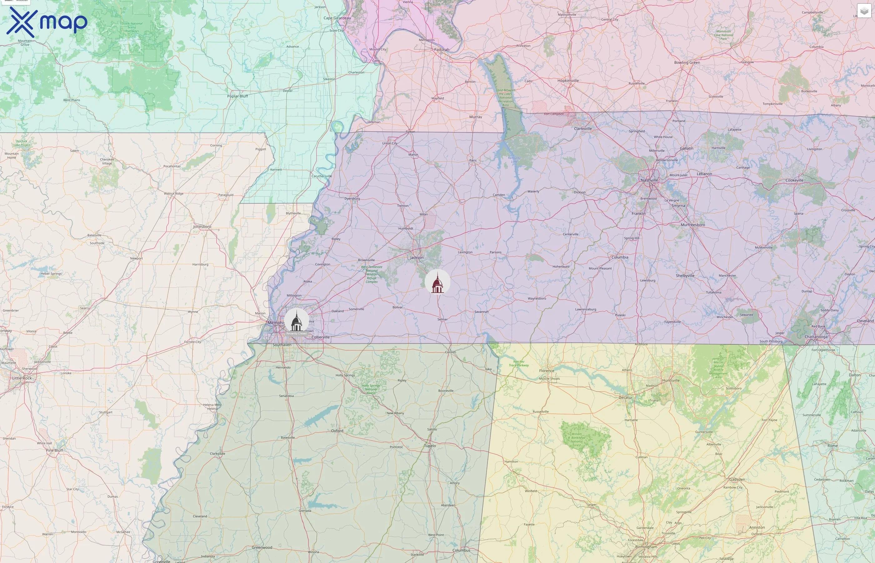 Freed-Hardeman University street hotspots